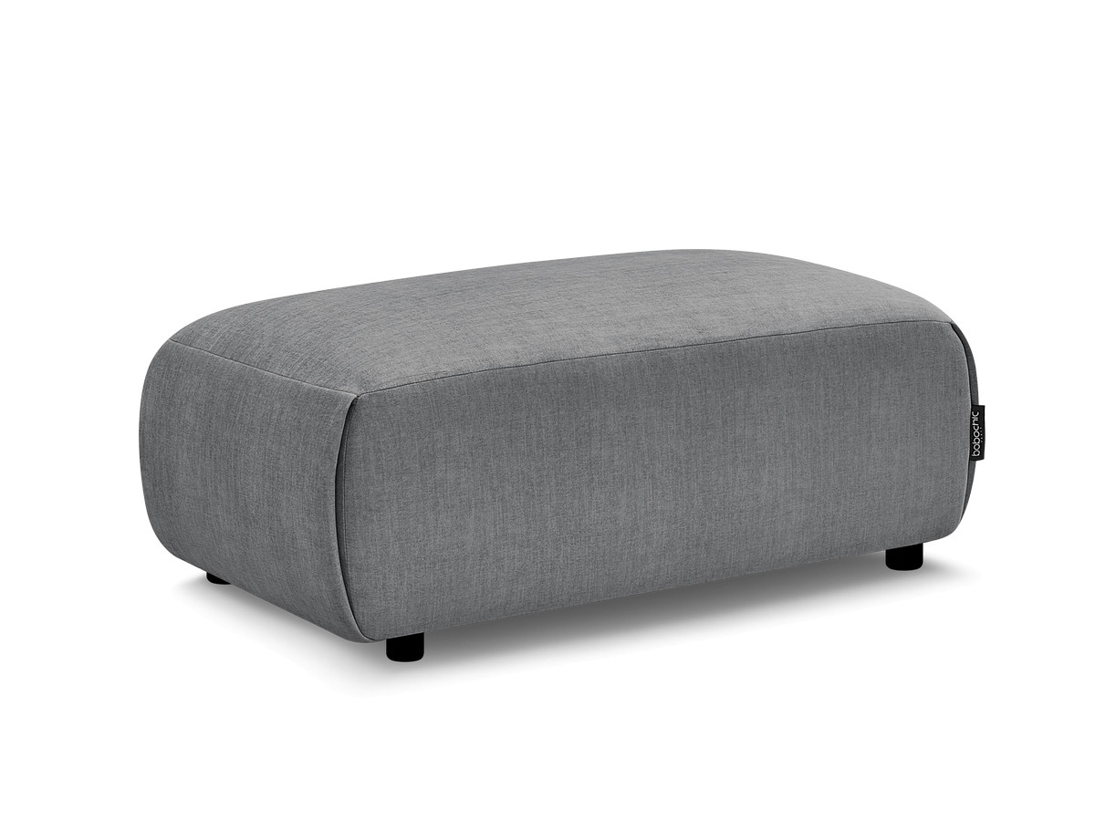 Bobochic Jana Pouf 63 × 114 cm Samt Dunkelgrau