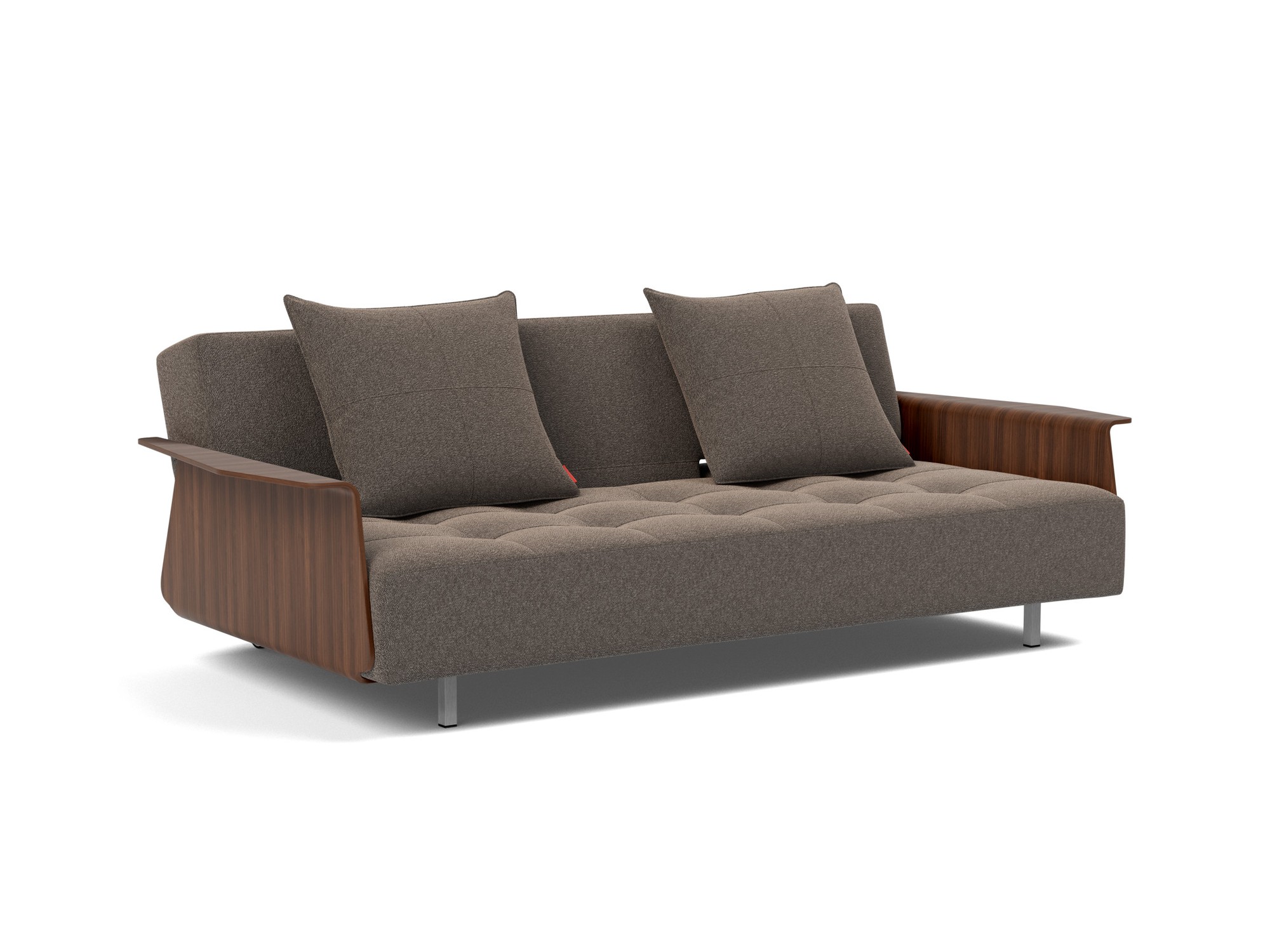 Schlafsofa Long Horn D.E.L. mit Armlehnen Boucle Skandi 530-Taupe