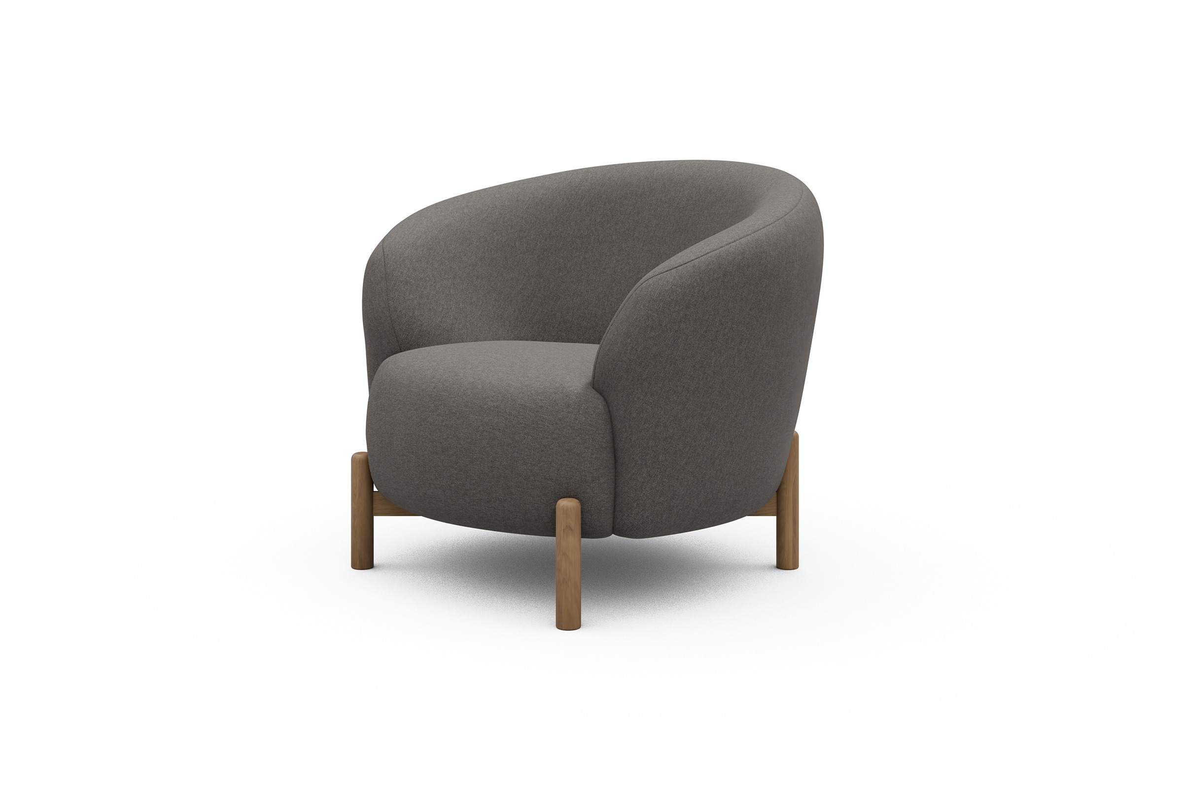 Sessel Ronda Holzbeine Eiche Natur Satya-Taupe