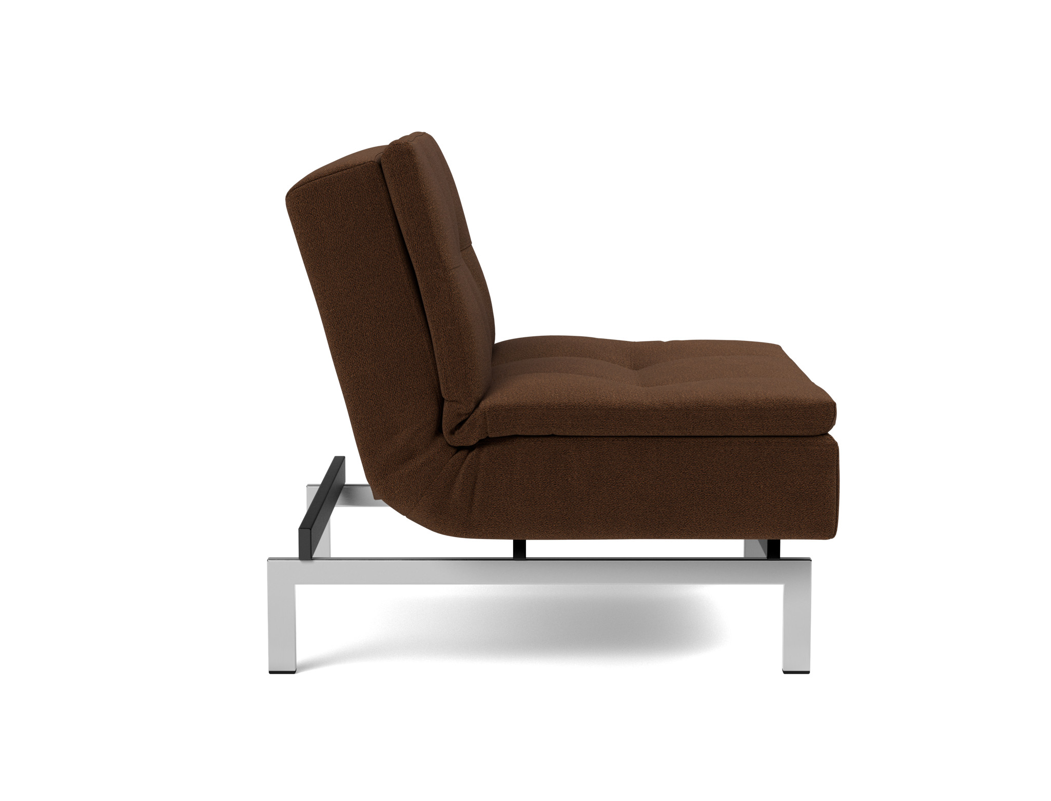 Sessel Dublexo Strukturierter Stoff Taura 359-Cappuccino Beine Chrom