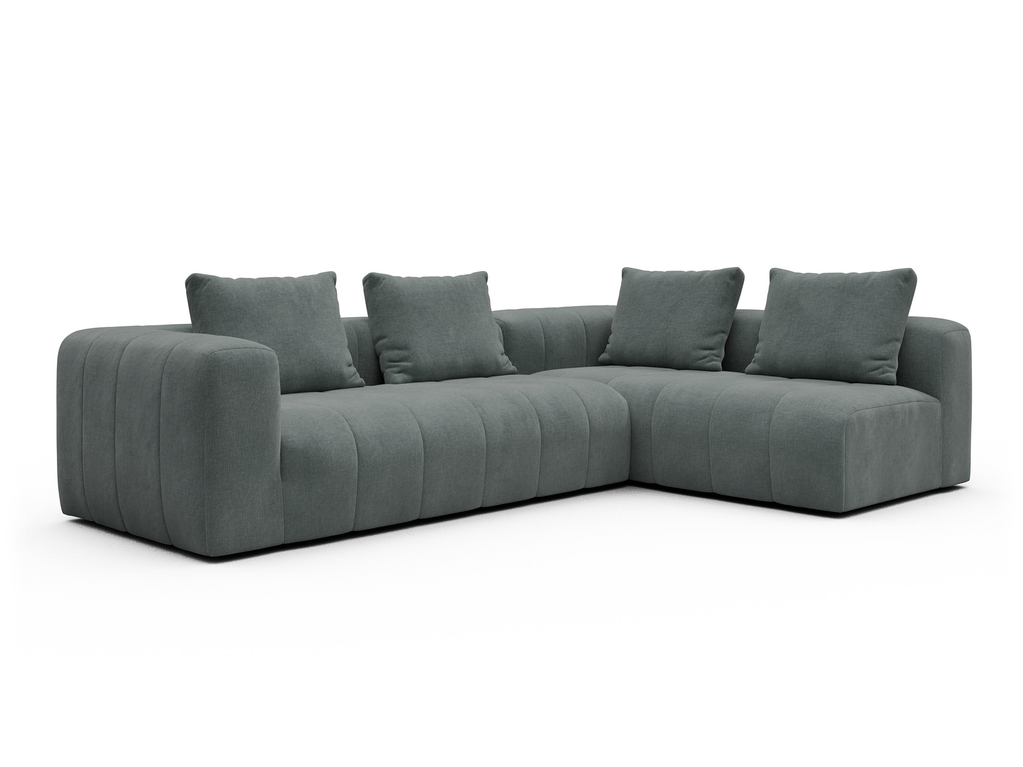 Hugo 2x 2,5-Sitzer Armlehne links Smooth-Silver-Grey moebelfaktor