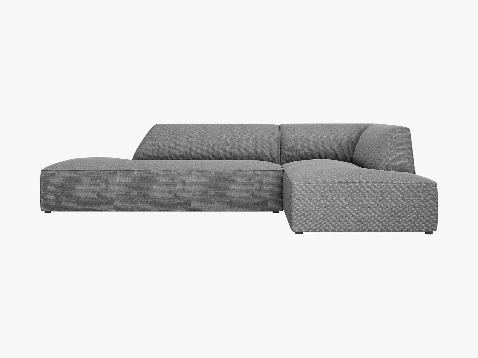 Micadoni Ecksofa Ruby 4-Sitzer Rechts Strukturierter Stoff Ottawa Grau