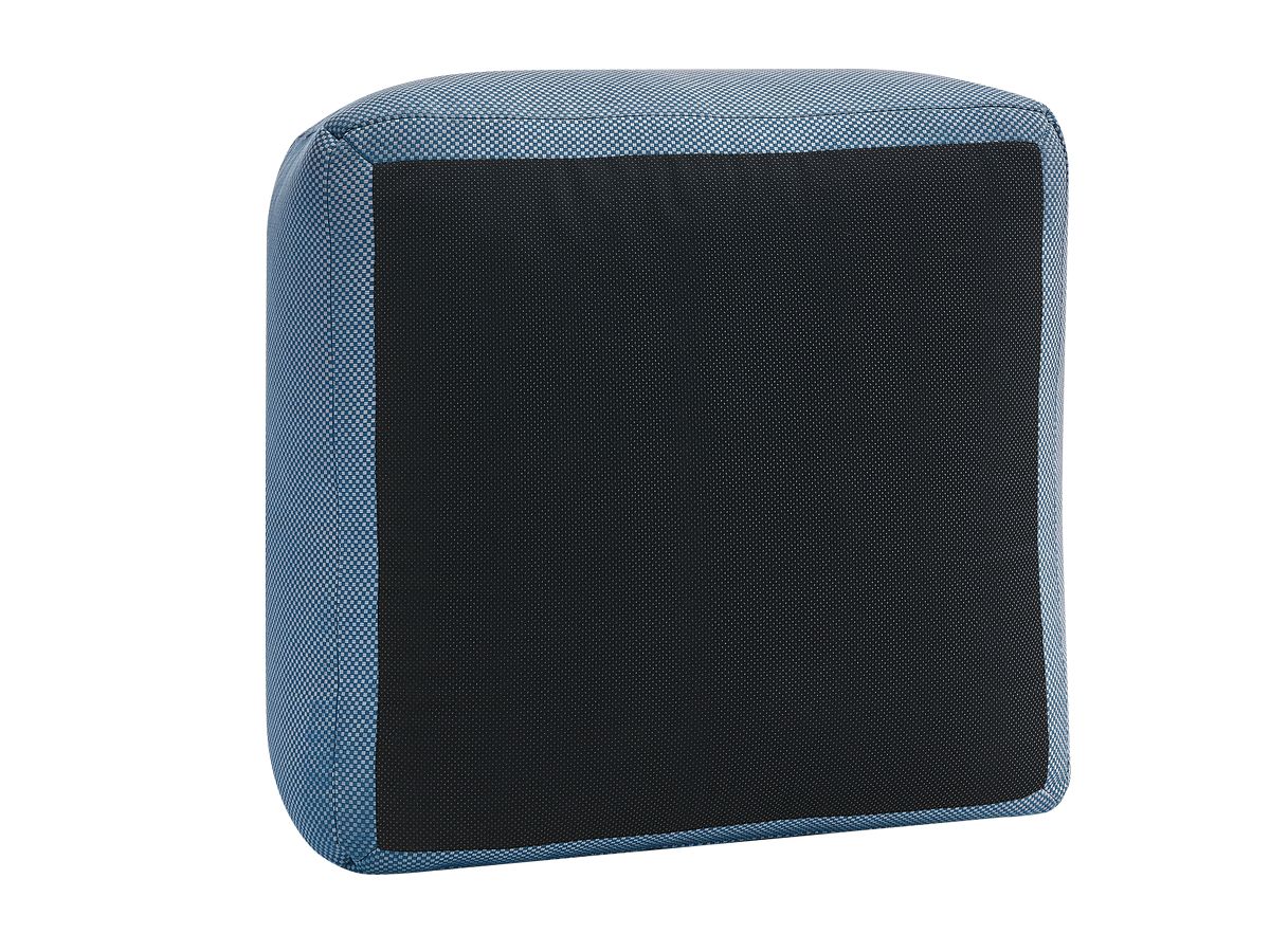 Bobochic Riviera Pouf 80 × 80 cm Melange-Stoff Dunkelblau