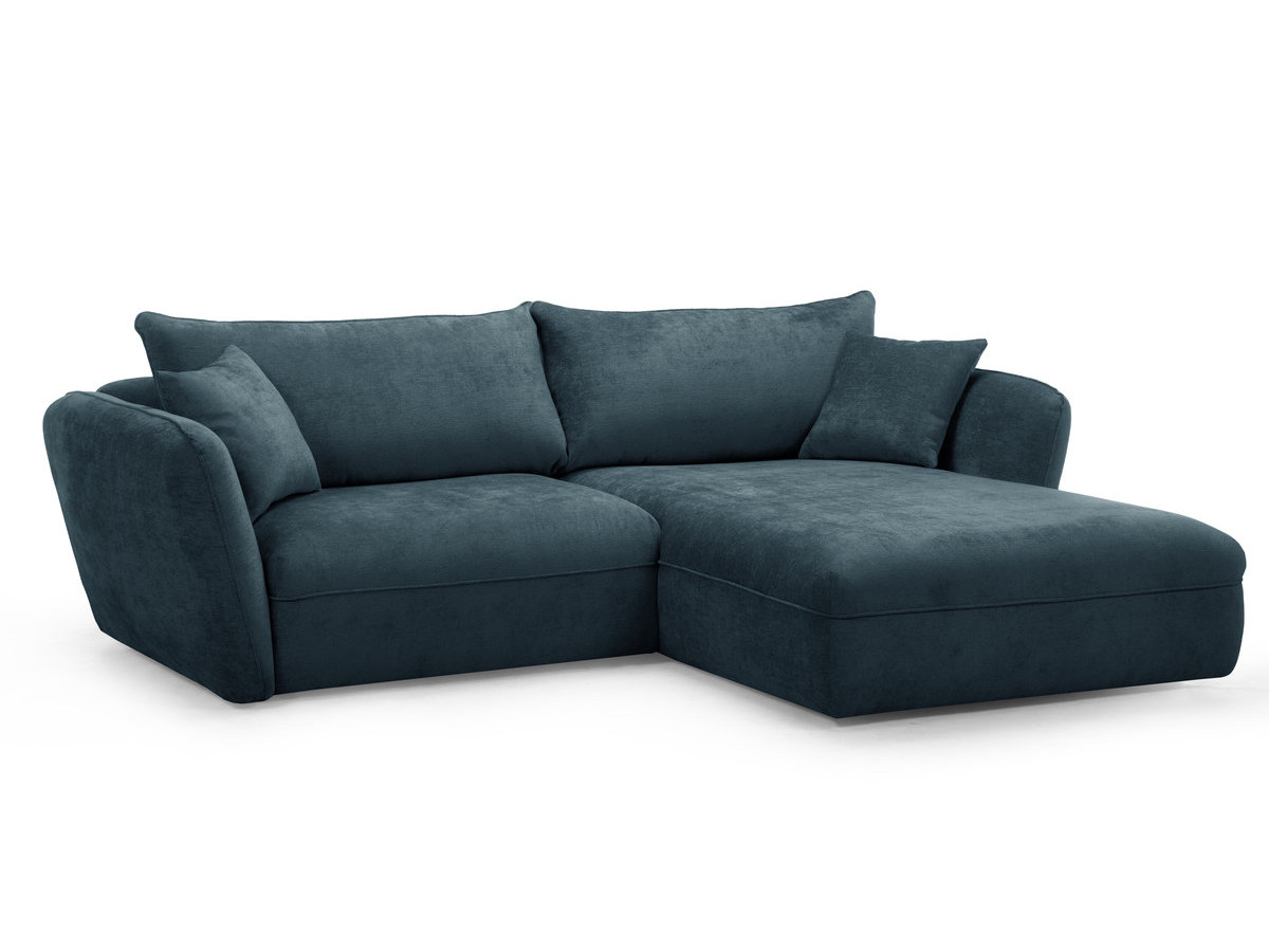 Bobochic Luigi Ecksofa Strukturstoff Blau Ecke rechts