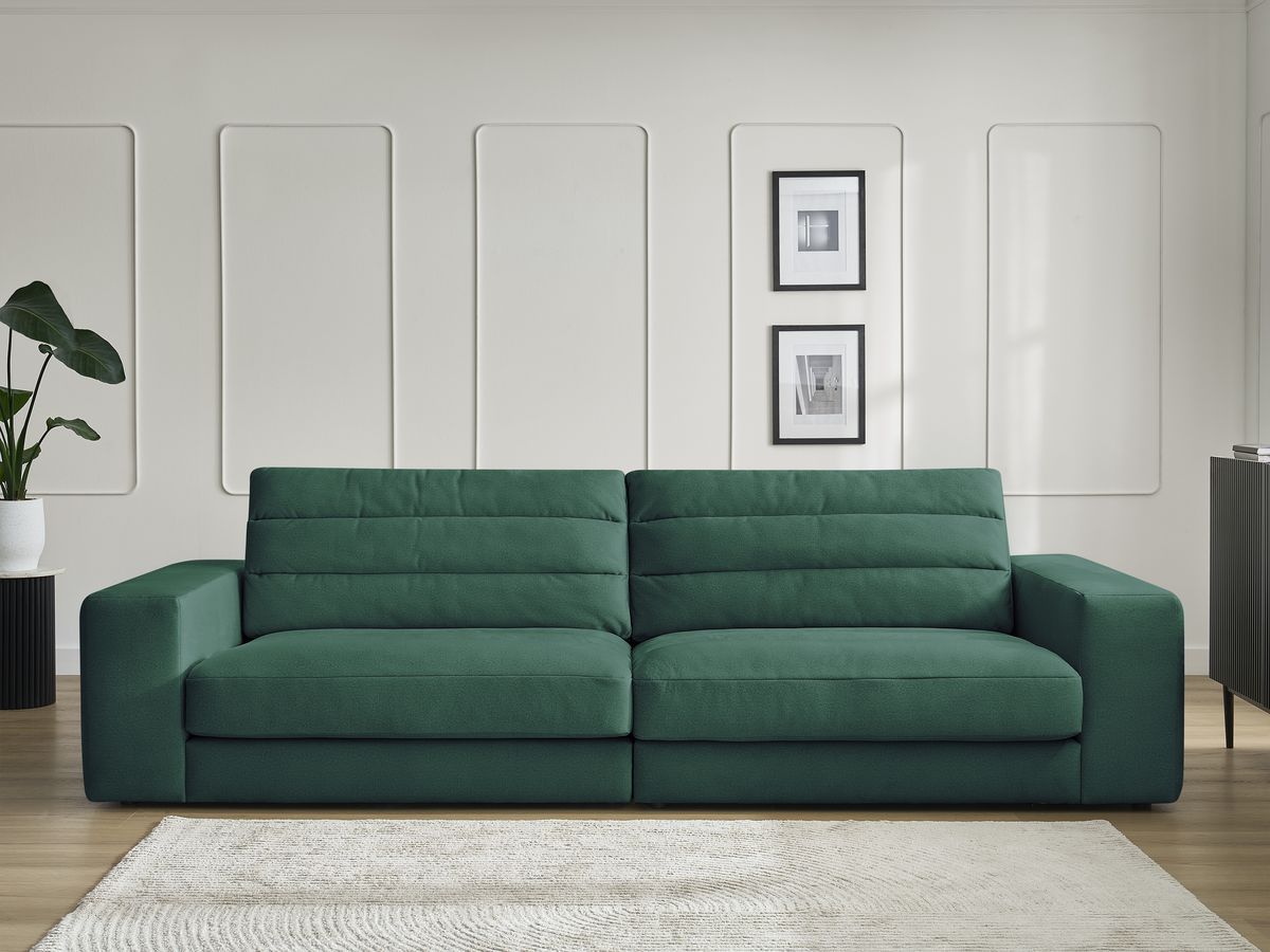 Bobochic Sierra Sofa 3-Sitzer Samt Dunkelgrün