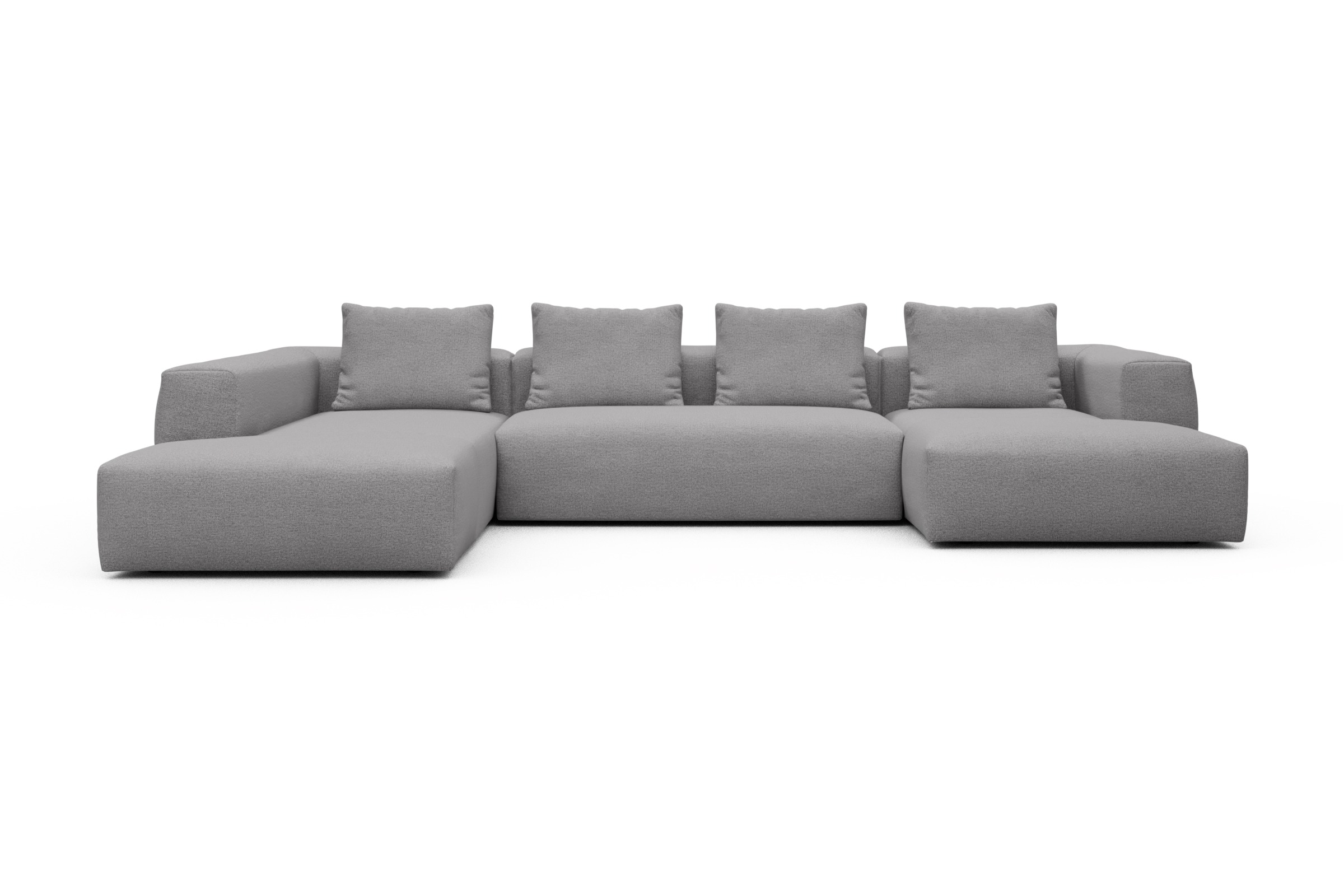 Skandi Home Wohnlandschaft Fred Relax-Ecke links mit 2-Sitzer und Chaiselongue rechts Sama-Grey moebelfaktor