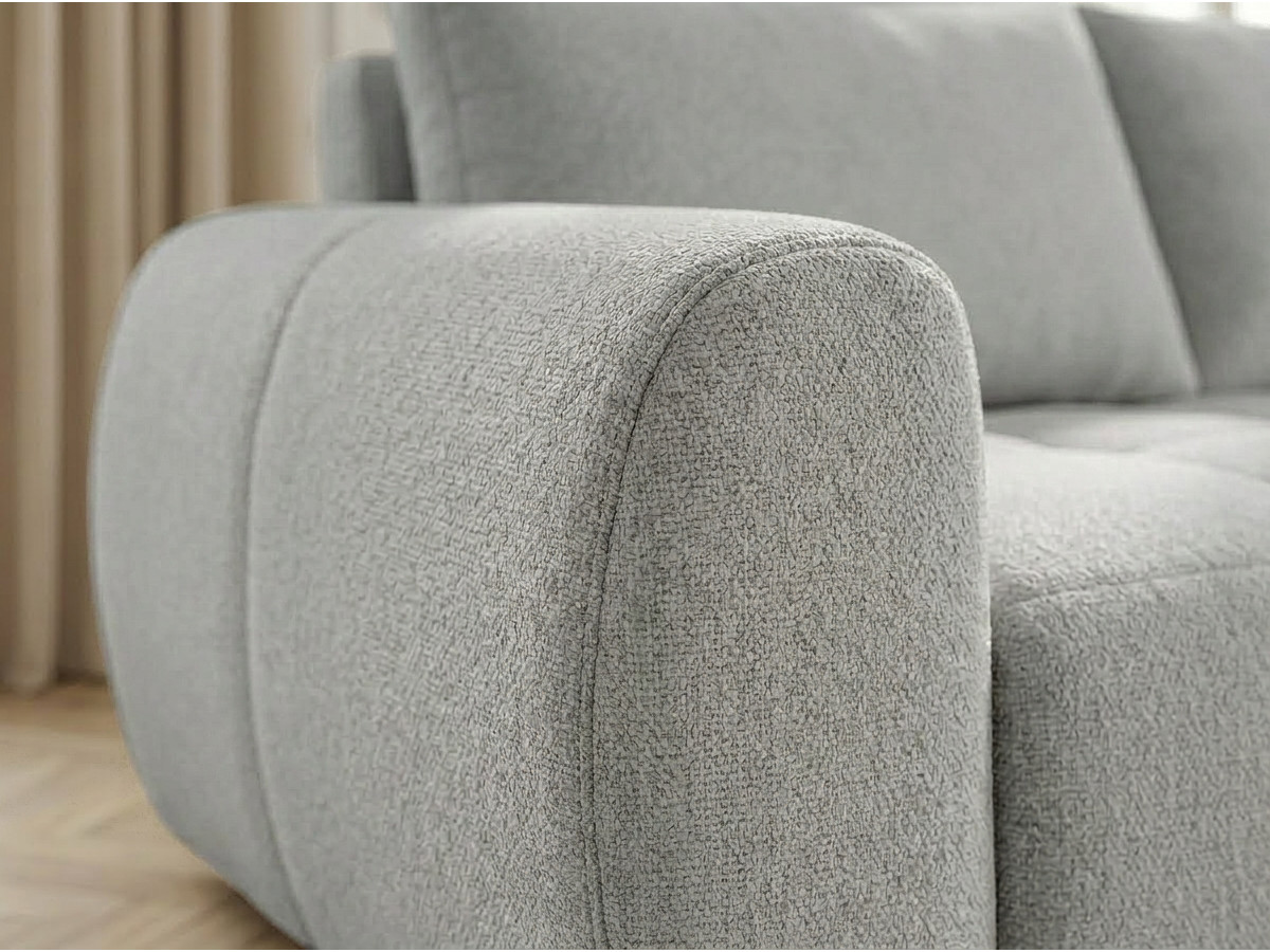 Bobochic Fuji Schlafsofa 3-Sitzer Stoff Hellgrau