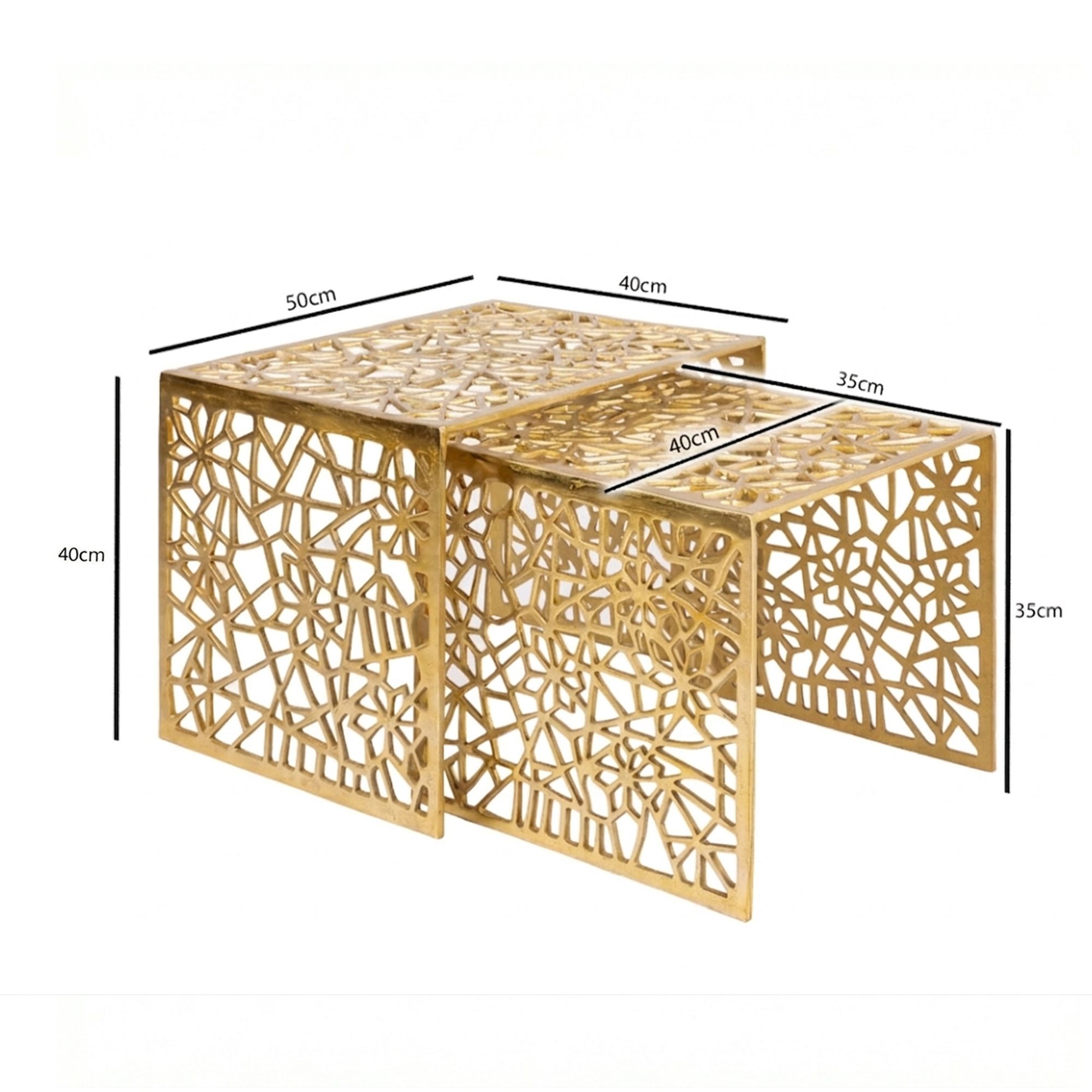 Satztisch 2er-Set Vormedal Aluminium Gold