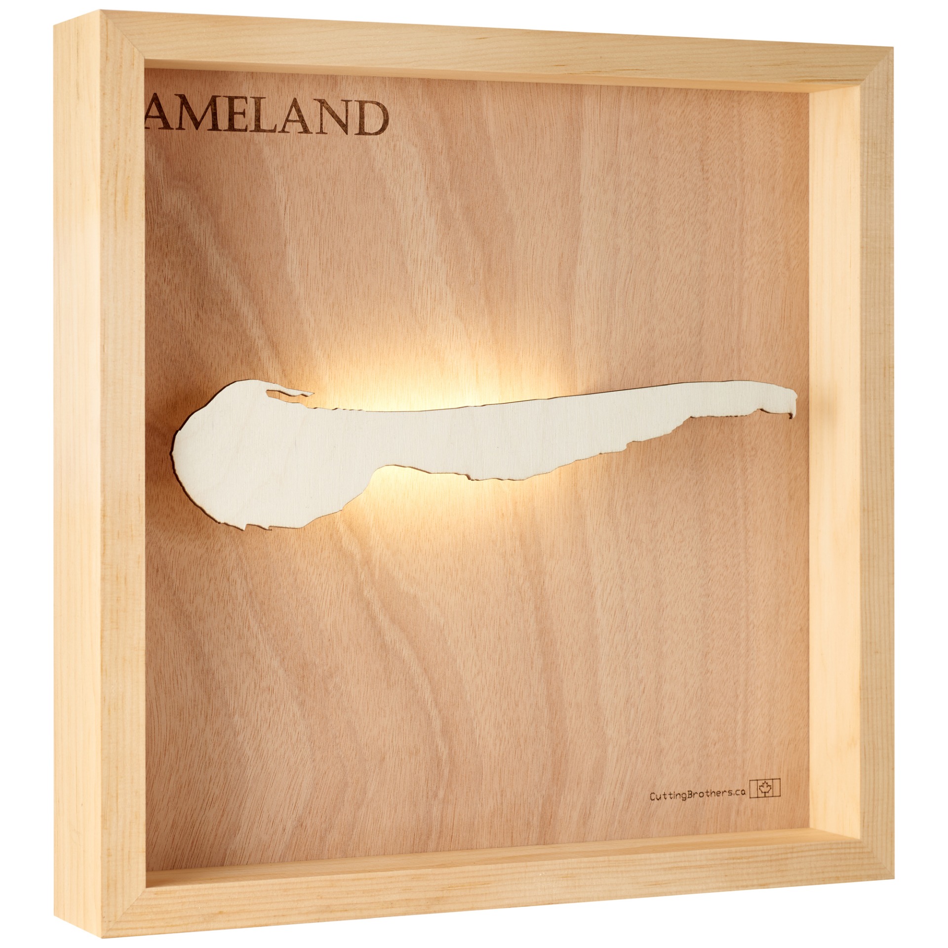 Cutting Brothers LED Licht Ameland 3D Insel Holz Karte