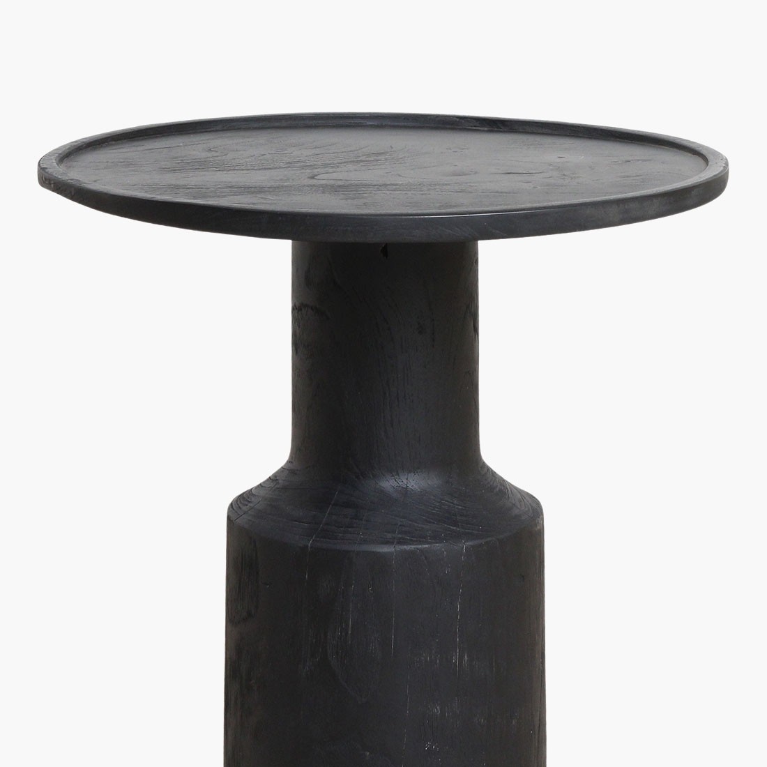 Raw Materials Nero Beistelltisch aus Teakholz Midnight schwarz