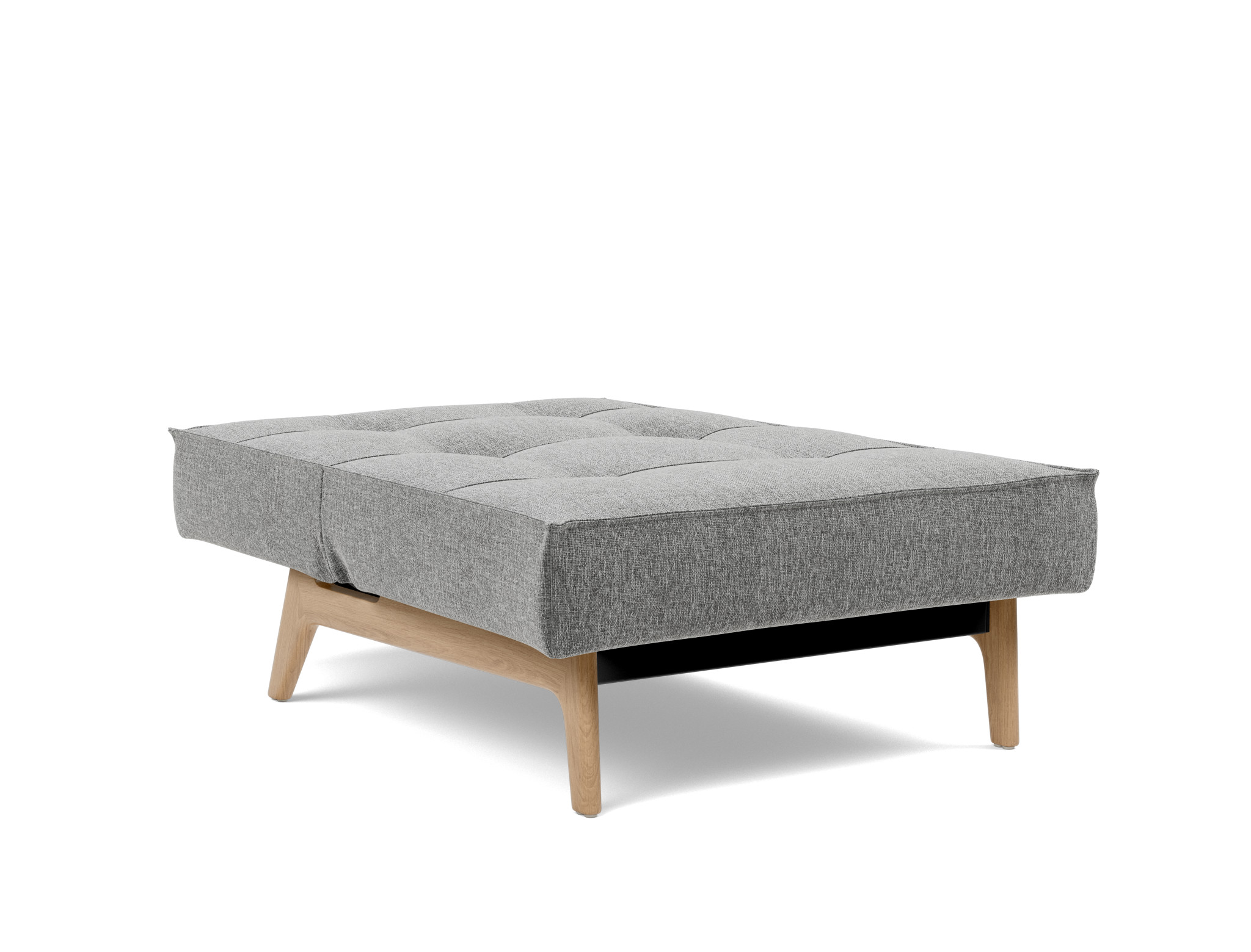 Sessel Splitback Strukturierter Stoff Twist 563-Charcoal Beine Eiche