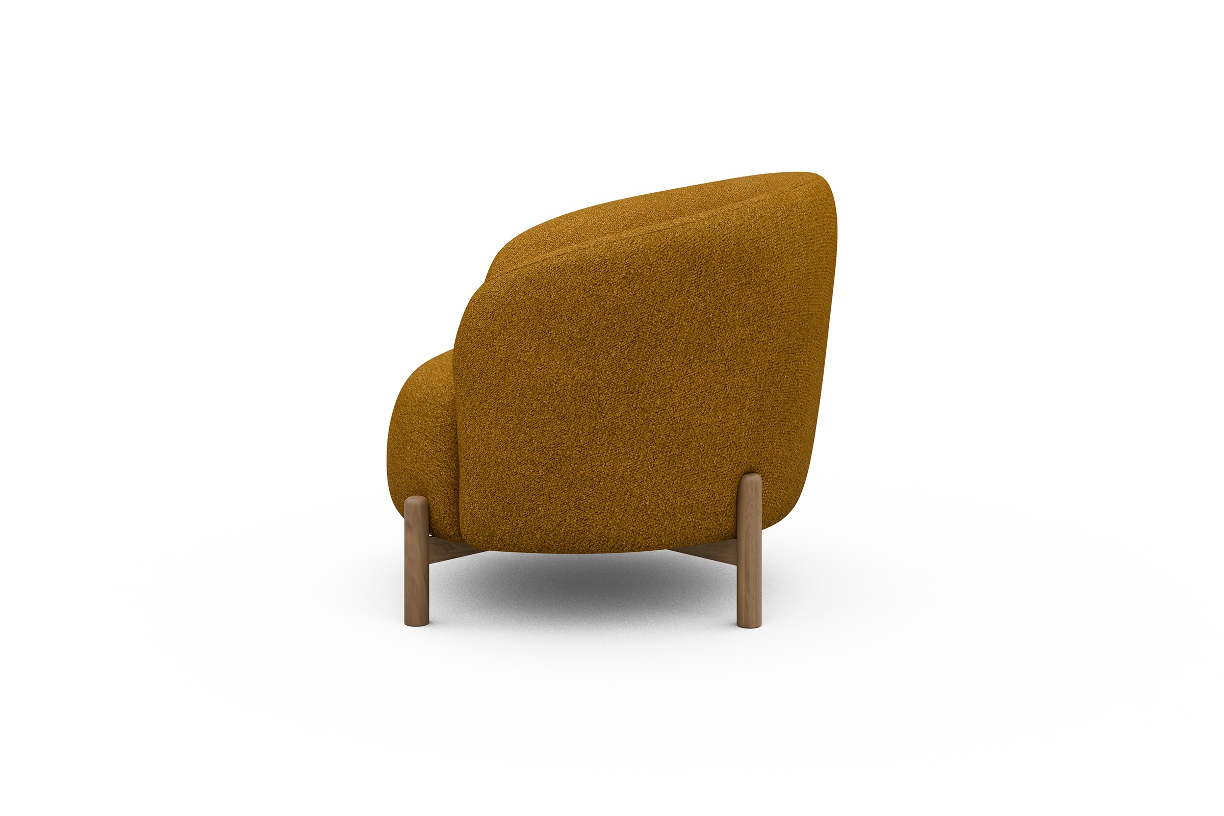 Sessel Ronda Holzbeine Eiche Natur Boucle-Ochre
