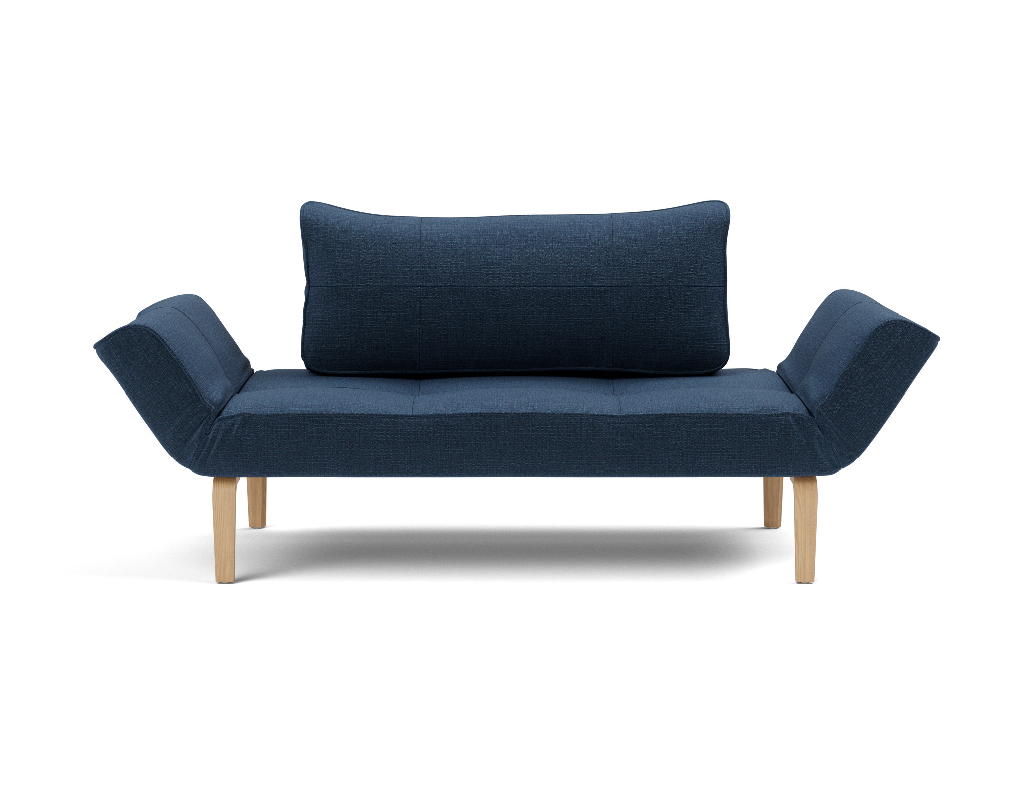 Tagesbett Zeal Chenille Esina 414-Indigo-Blue Beine Bow Eiche