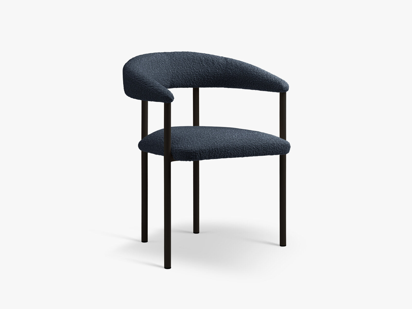 Micadoni Stuhl Lea Boucle Baloo Dunkelblau Black