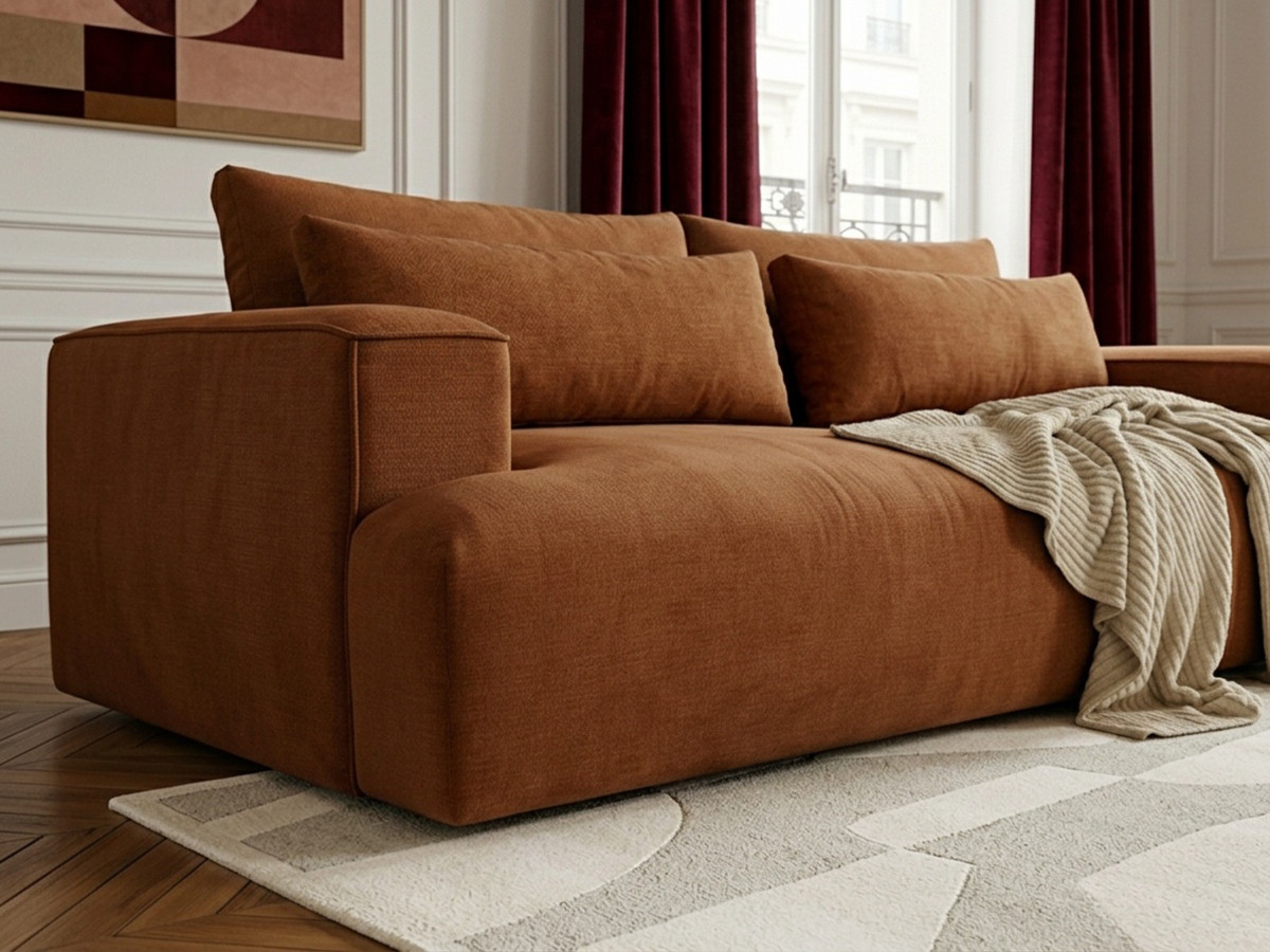 Bobochic Twiny Sofa 3-Sitzer Stoff Orange