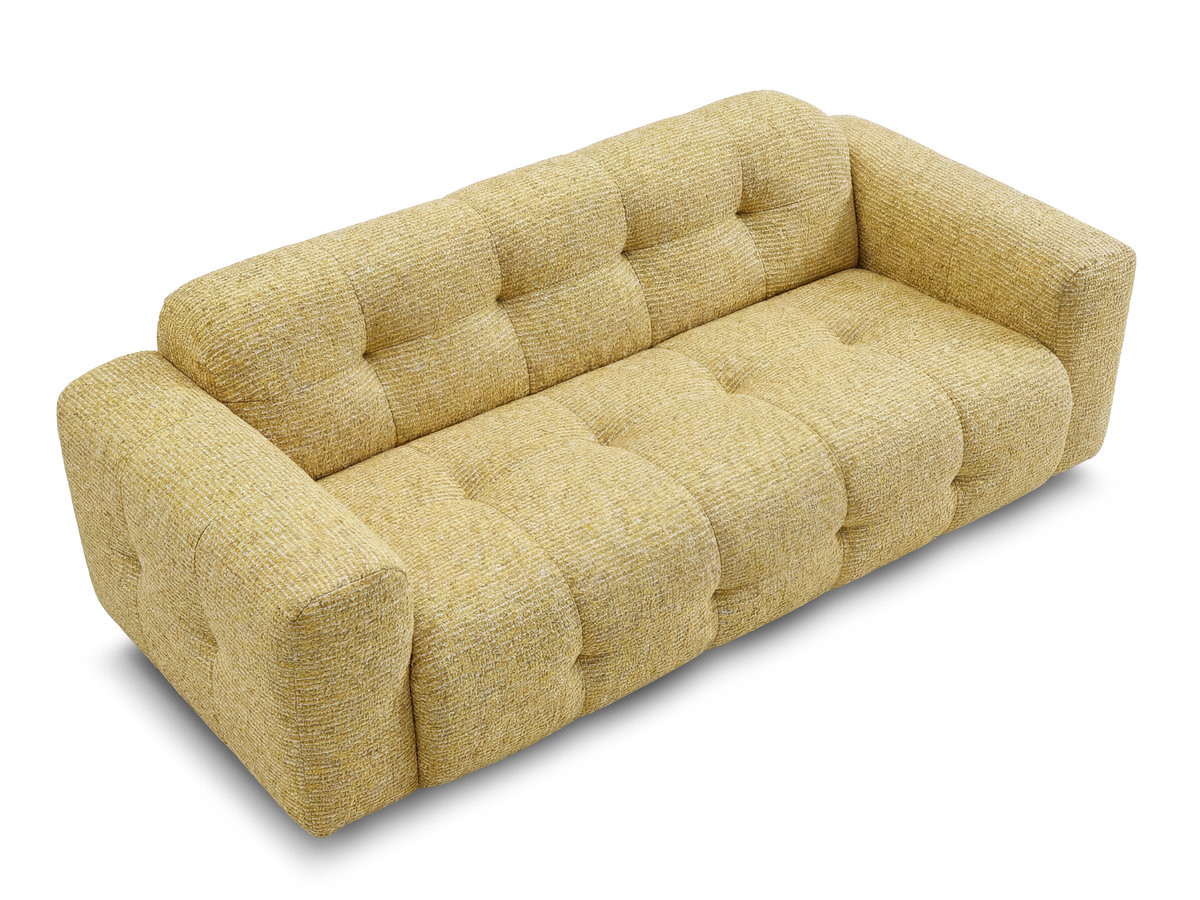 Bobochic Laura Sofa 3-Sitzer Melange-Stoff Gelb