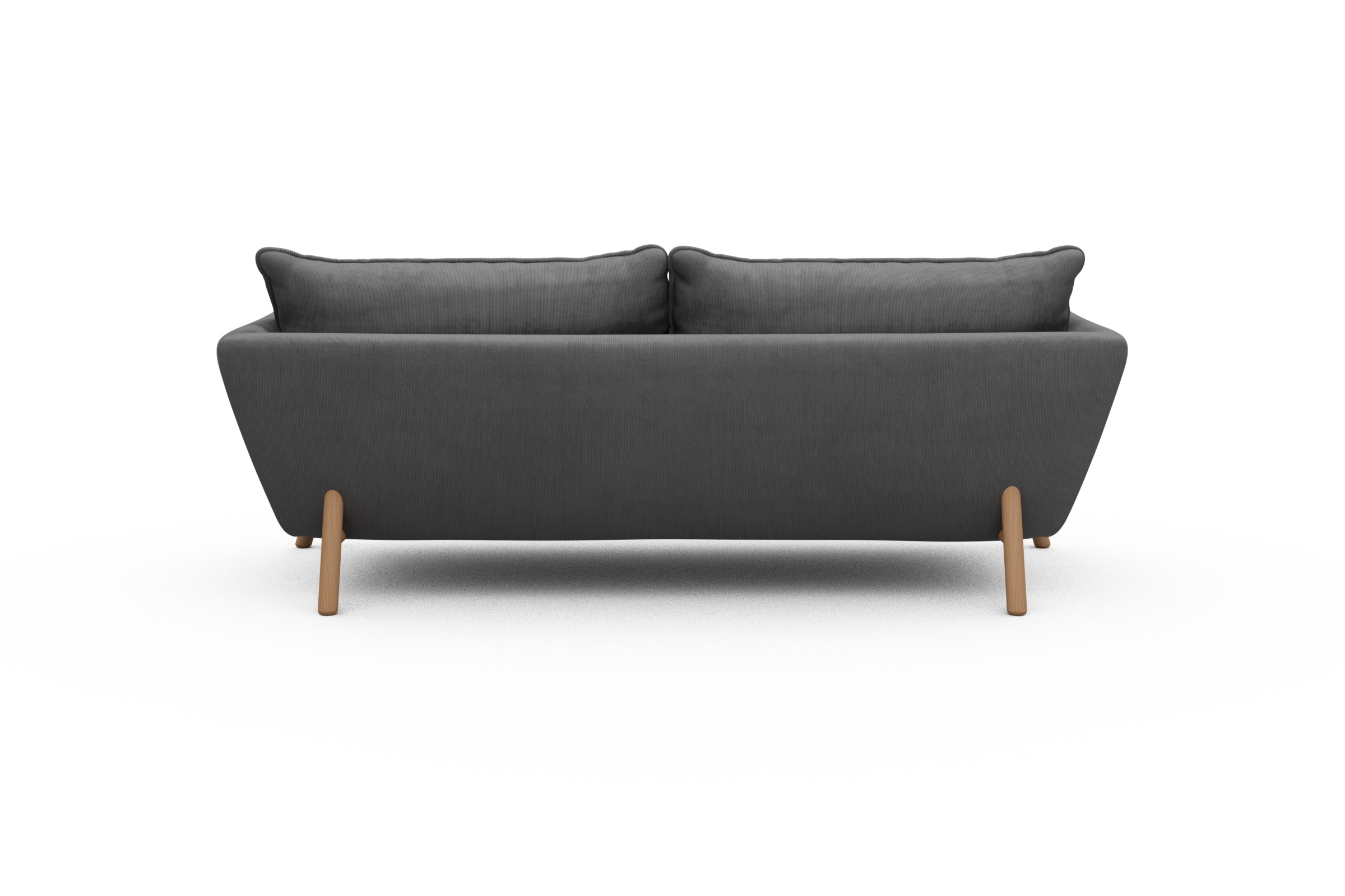 Sofa Emil PREMIUM 3-Sitzer Beinfarbe Eiche Natur Cordufine-Grey