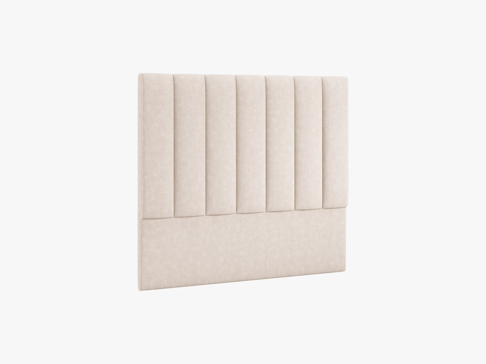 Micadoni Marl Samtiger Kopfteil 140 cm (H 120 cm) Strukturierter Stoff Liberty Beige 140x120