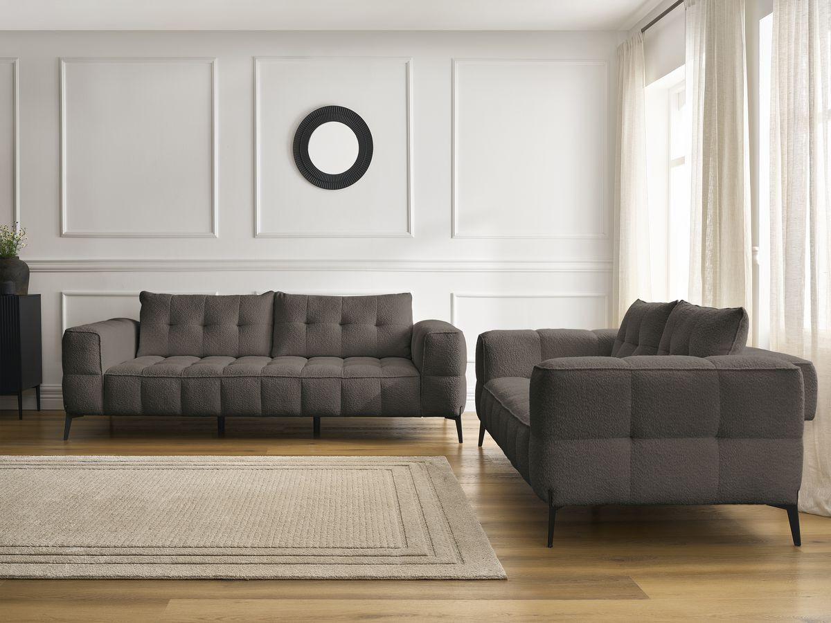 Bobochic Anis Sofa 5-Sitzer Bouclé-Stoff Braun