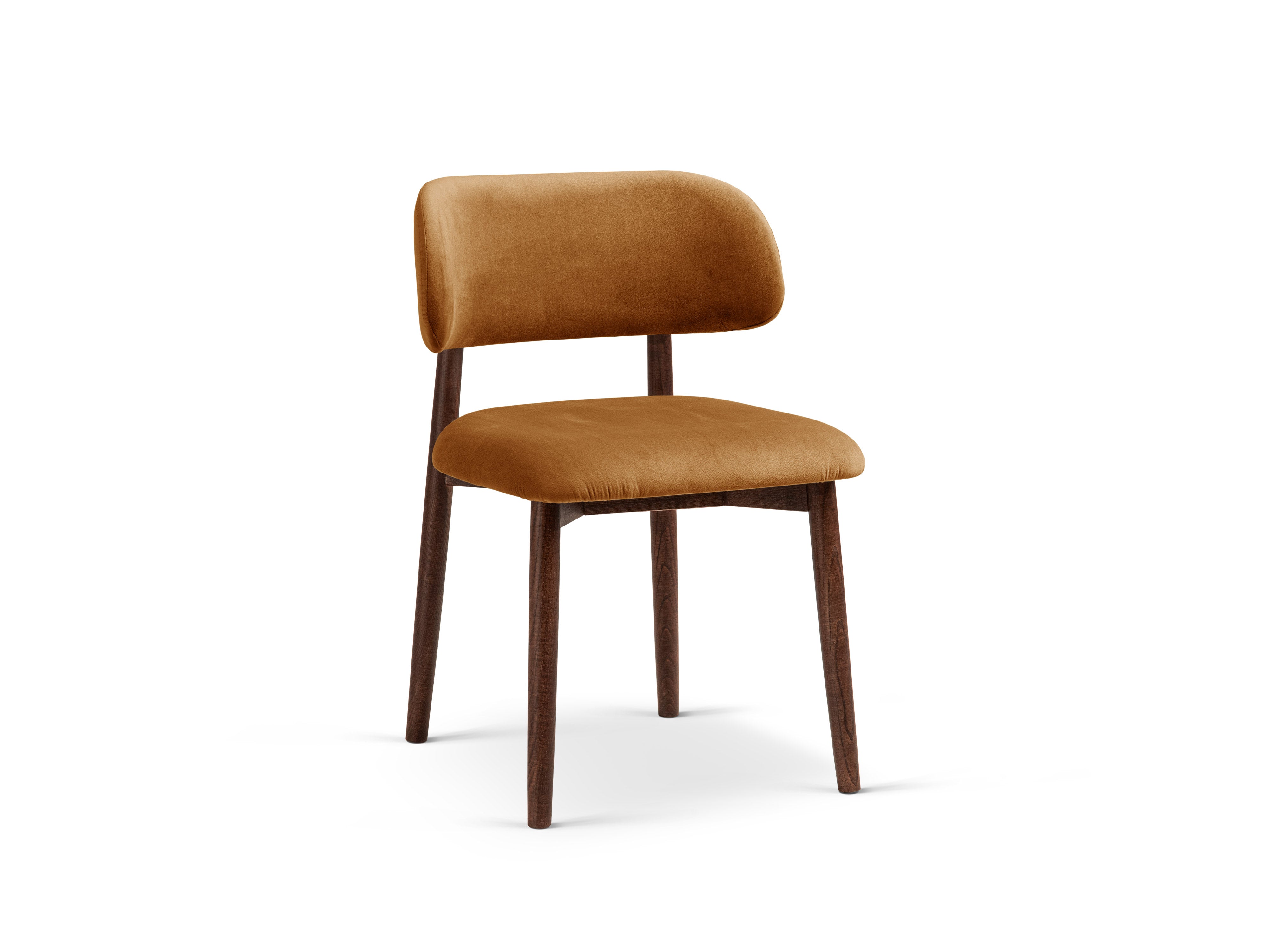 Micadoni Stuhl Evan Samt Magic Velvet Kamel Nussbaum