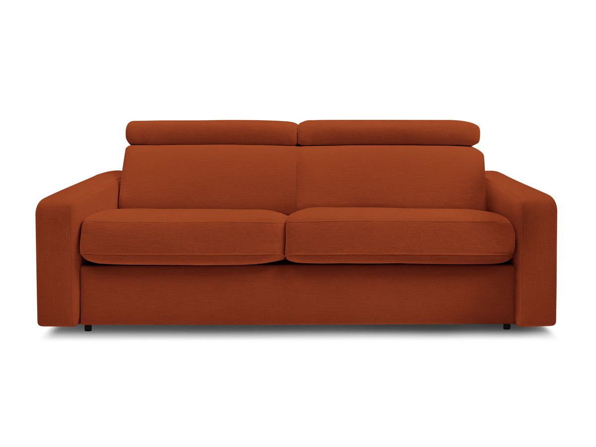 Bobochic Monaco Schlafsofa 3-Sitzer Stoff Orange, Liegefläche 140 × 190 cm