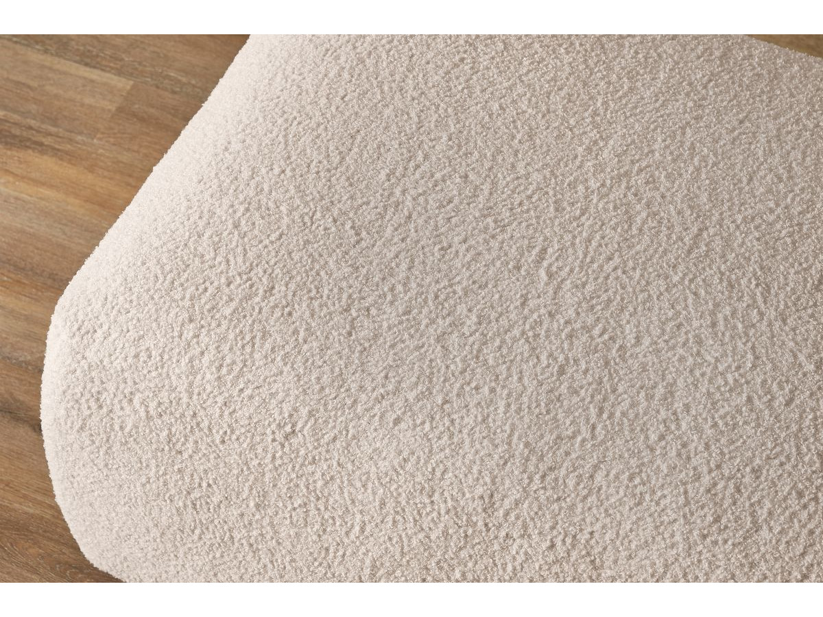 Bobochic Envy Pouf Bouclé-Stoff Beige