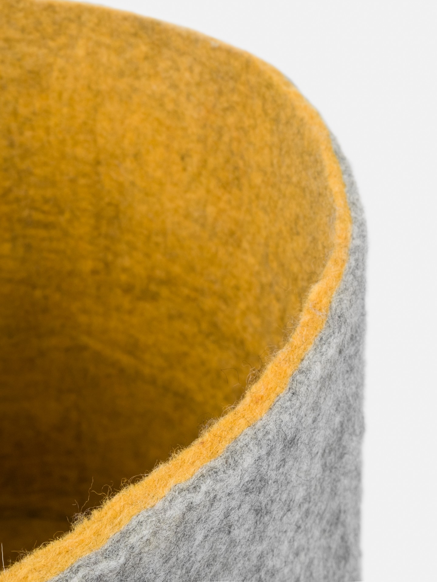 myfelt Carl Filzkorb Grau meliert Ø 20 x 23 cm