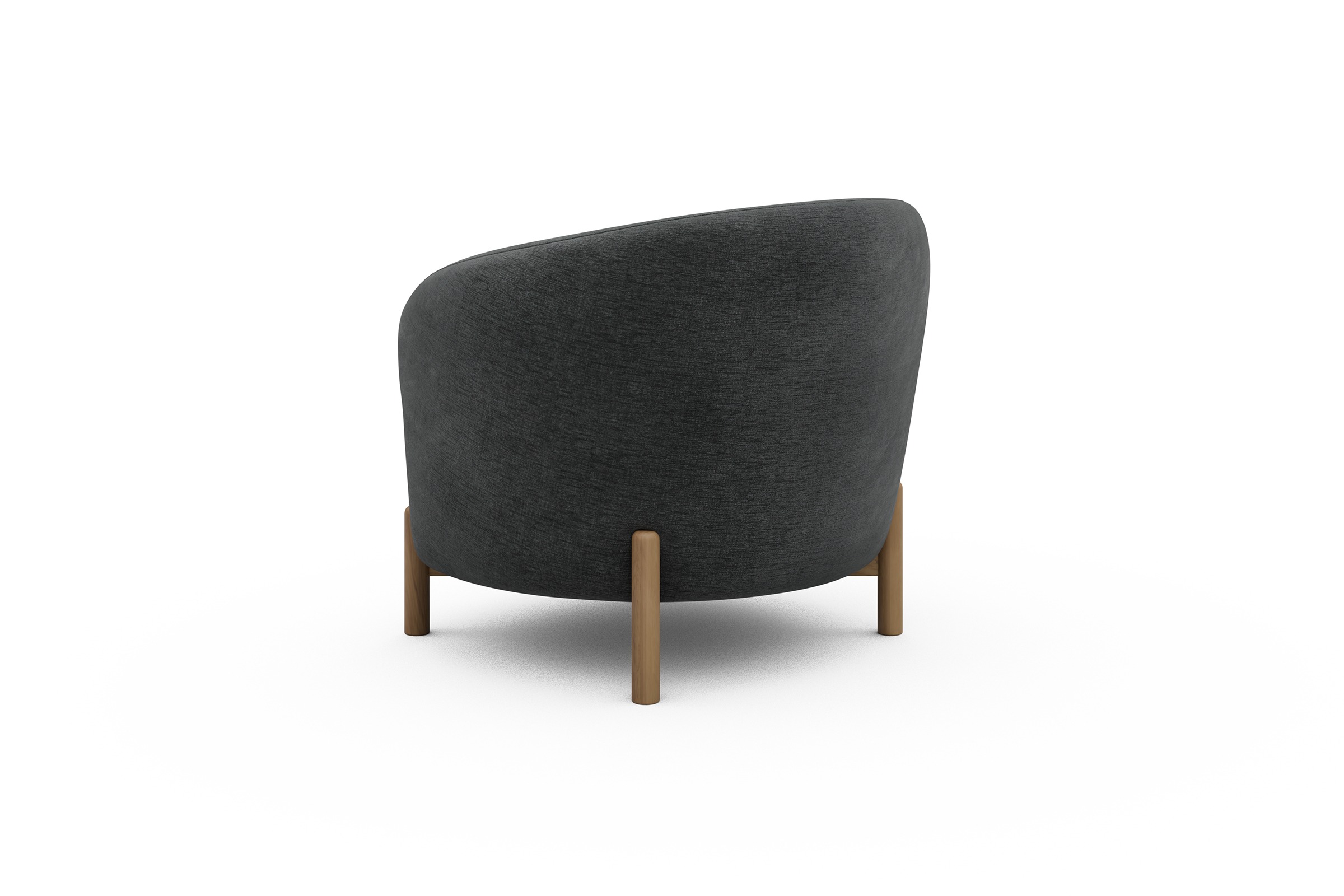 Sessel Ronda Holzbeine Eiche Natur Smooth-Deep-Warm-Grey