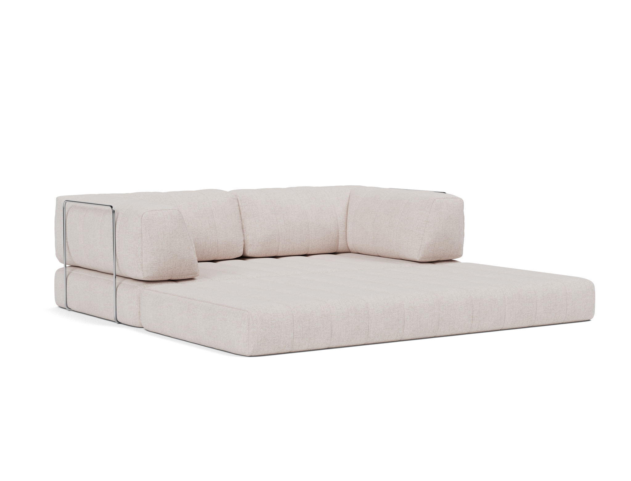 Schlafsofa CozyPad mit Armlehnen Strukturierter Stoff Weda 300-Weda-Sand