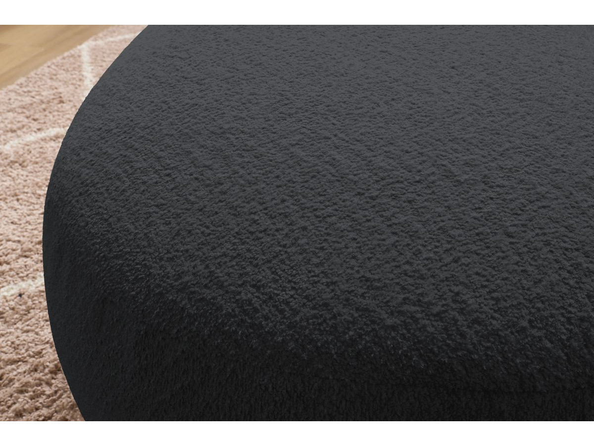 Bobochic Saint-germain Pouf Bouclé-Stoff Dunkelgrau