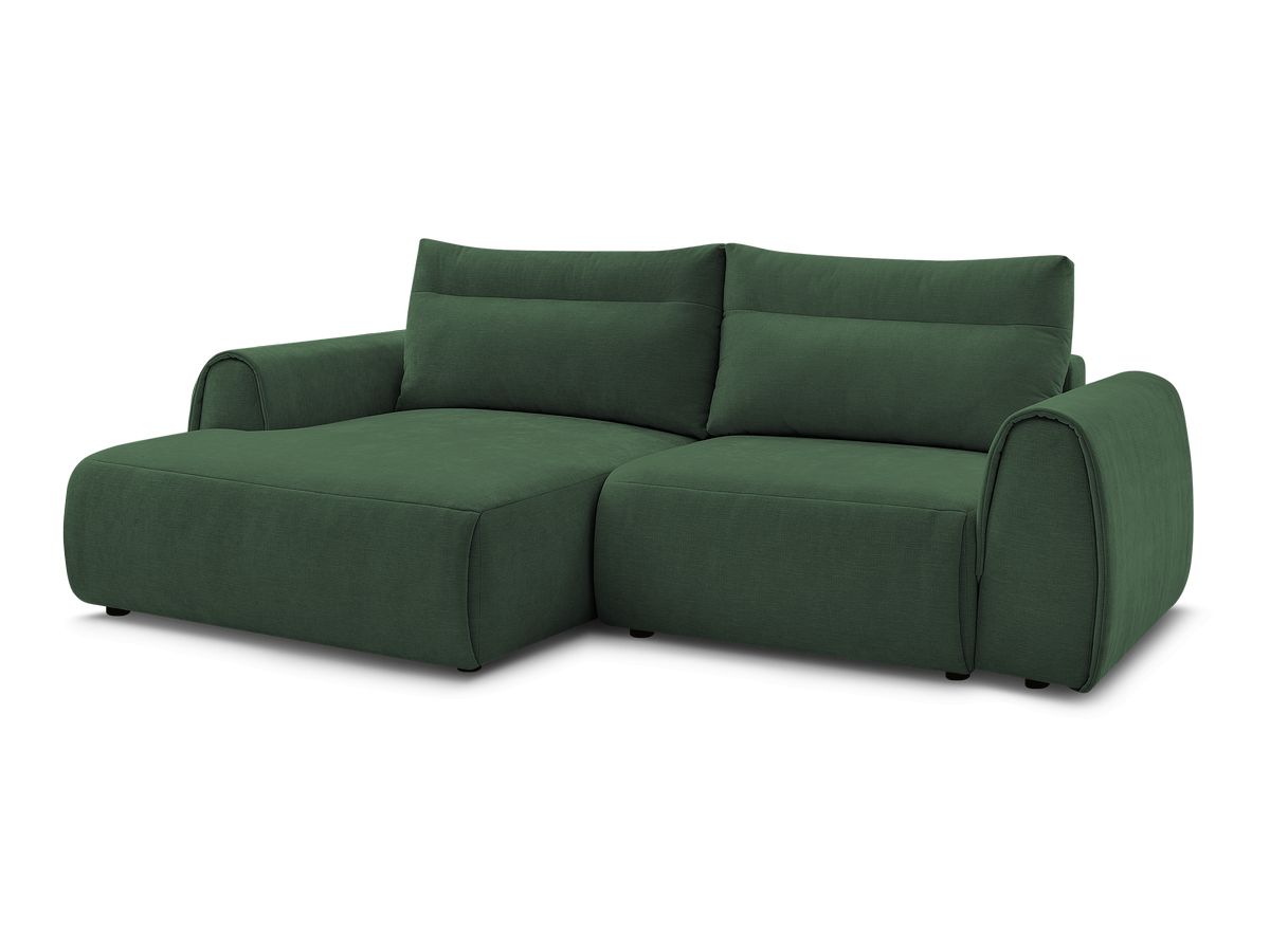 Bobochic Aden Ecksofa 246 × 152 cm Stoff Grün Ecke links