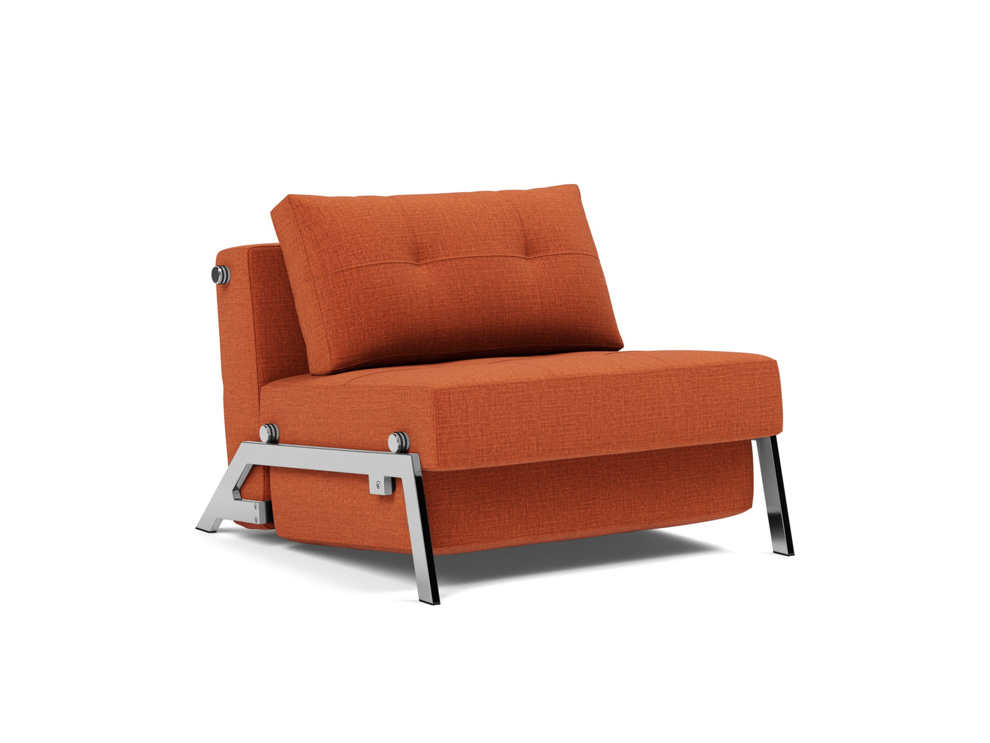 Schlafsessel Cubed 90 Chenille Esina 412-Rust-Orange Beine Chrom