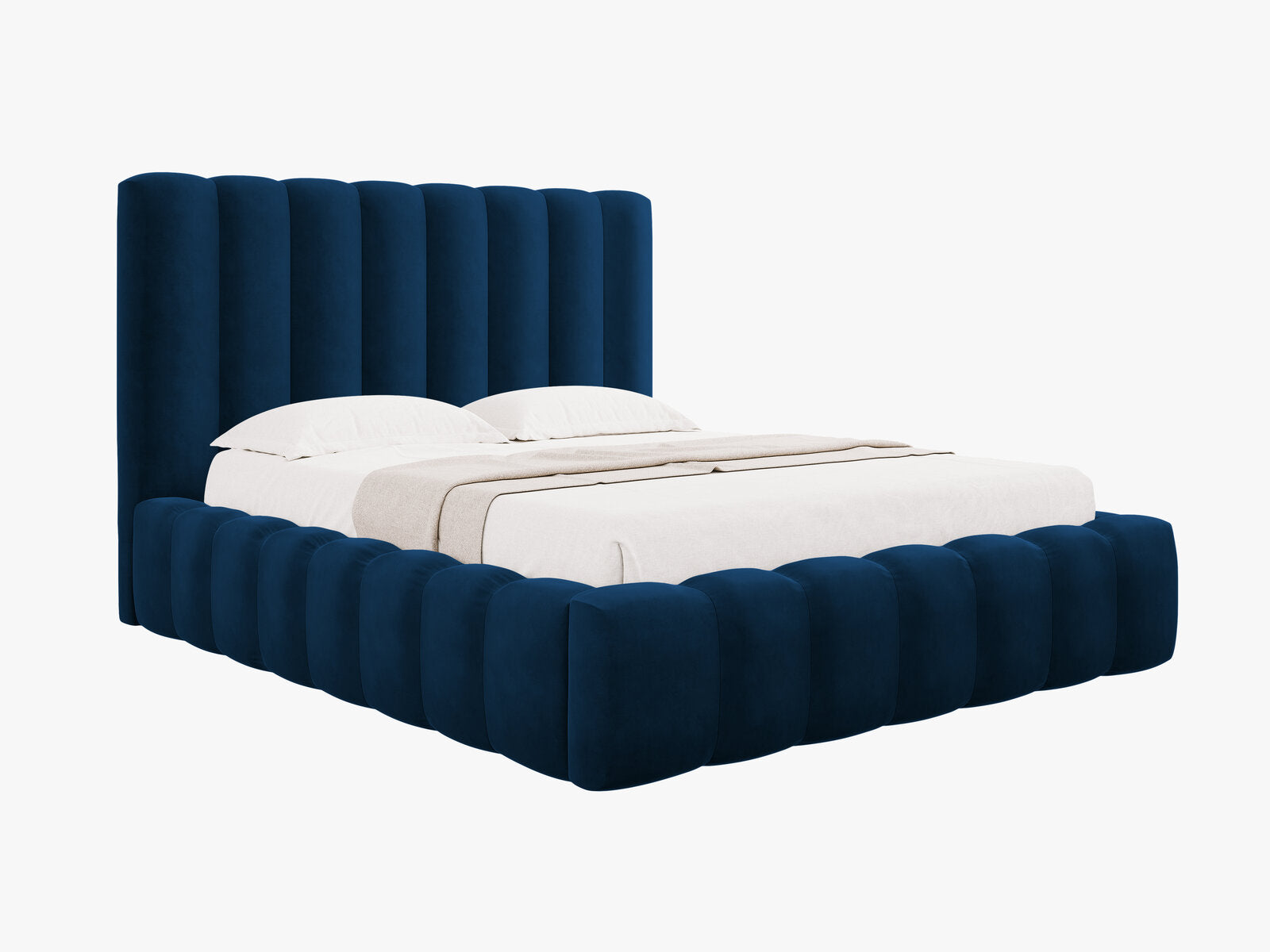 Micadoni Bett Kelp Samt Bluvel Königsblau