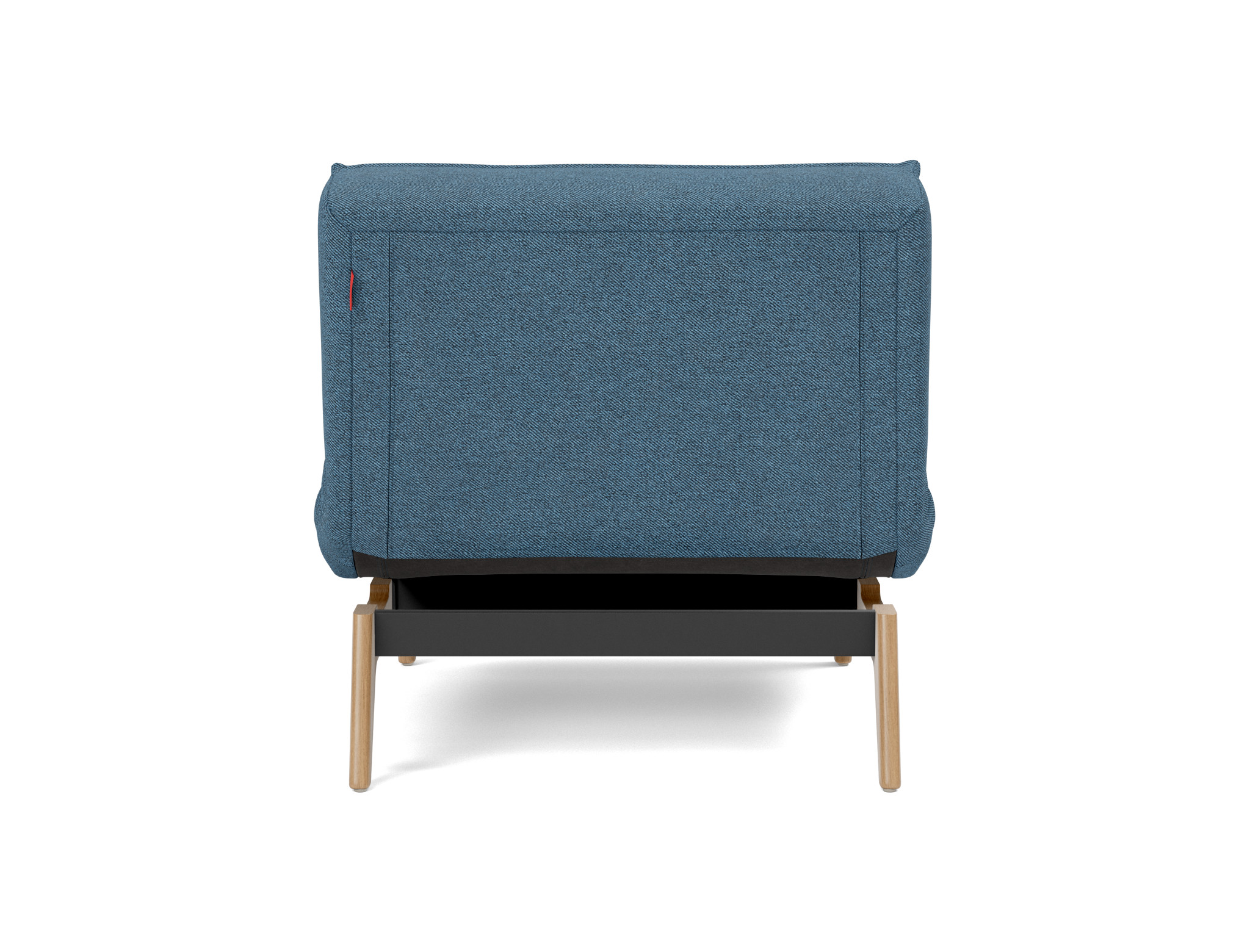 Sessel Splitback Strukturierter Stoff Weda 302-Weda-Blue Beine Eiche