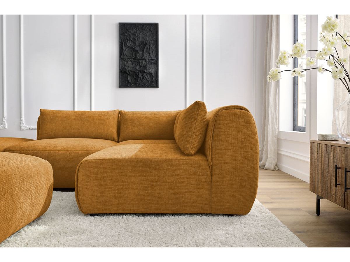 Bobochic Jeanne Ecksofa 271 × 300 cm Strukturstoff Gelb