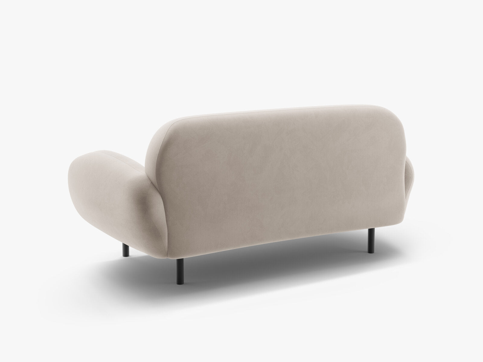 Micadoni Sofa Poppy 2-Sitzer Samt Casino Helles Beige