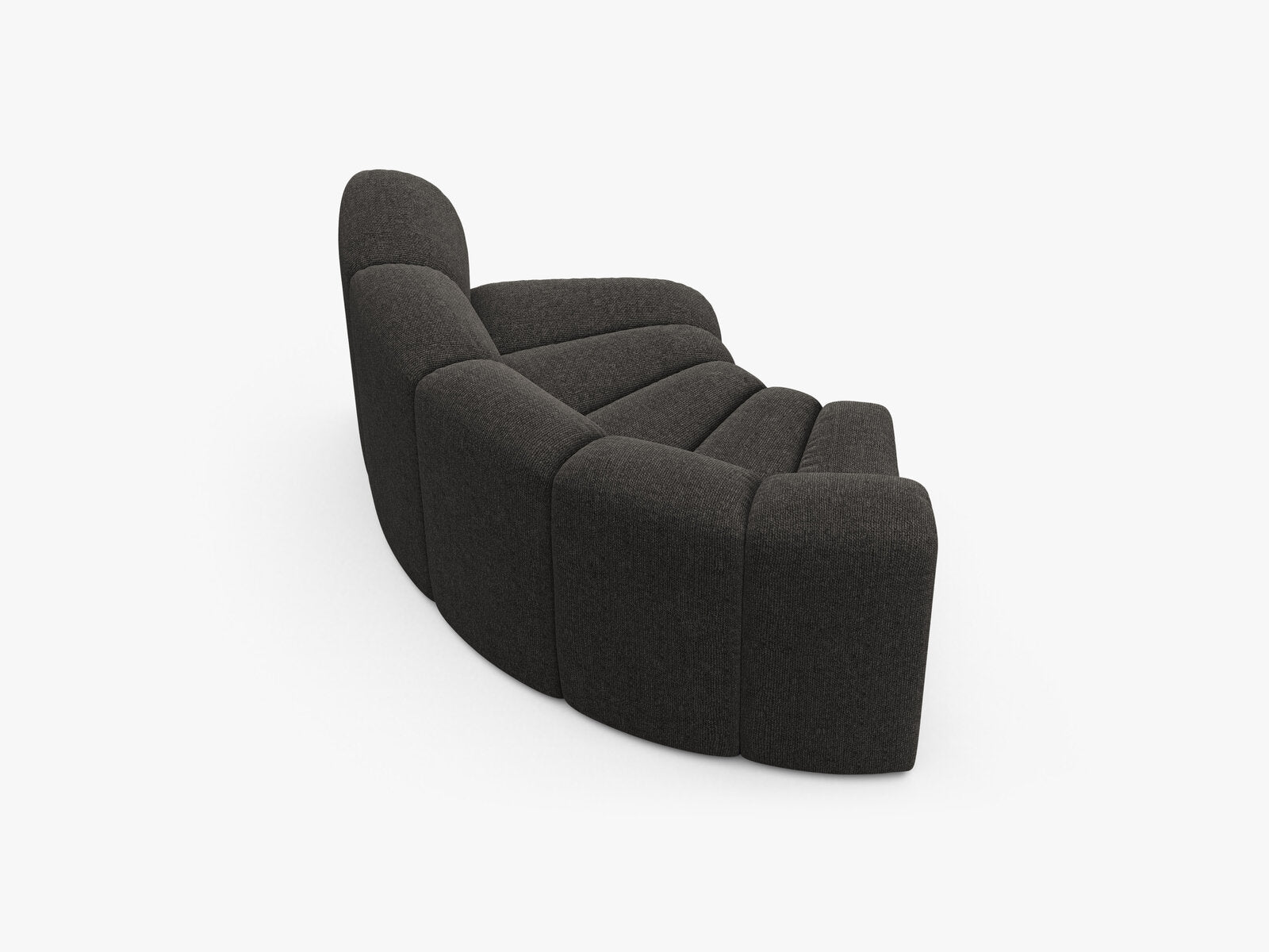 Micadoni rundes Eckmodul Lupine Chenille Eden Dunkelgrau