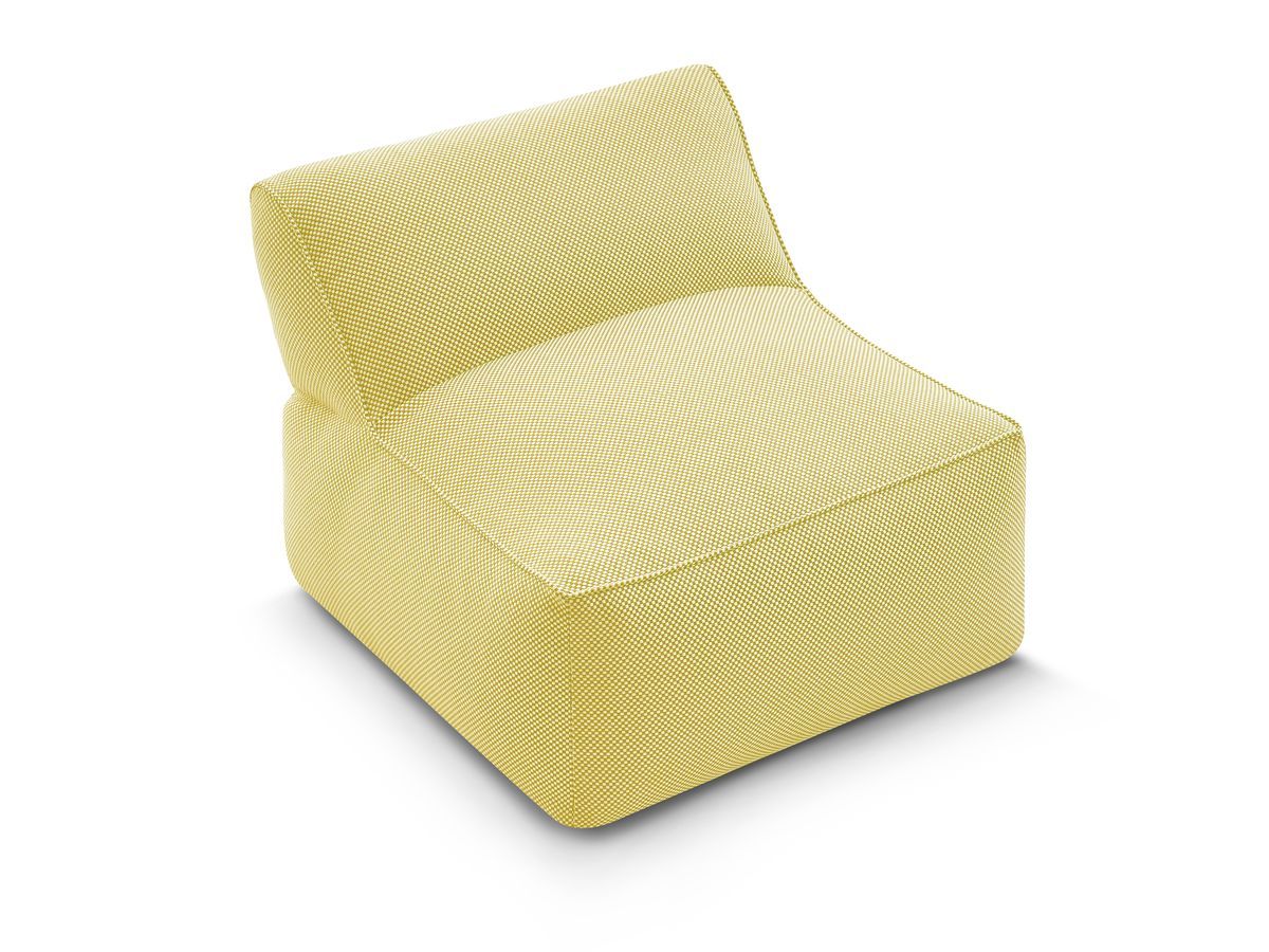 Bobochic Riviera Sofamodul 1-Sitzer Melange-Stoff Gelb