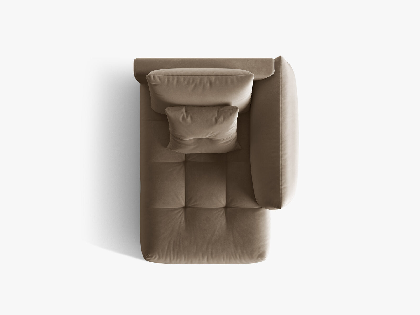 Micadoni Bloom Chaiselongue Rechts Samt Casino Hellbraun
