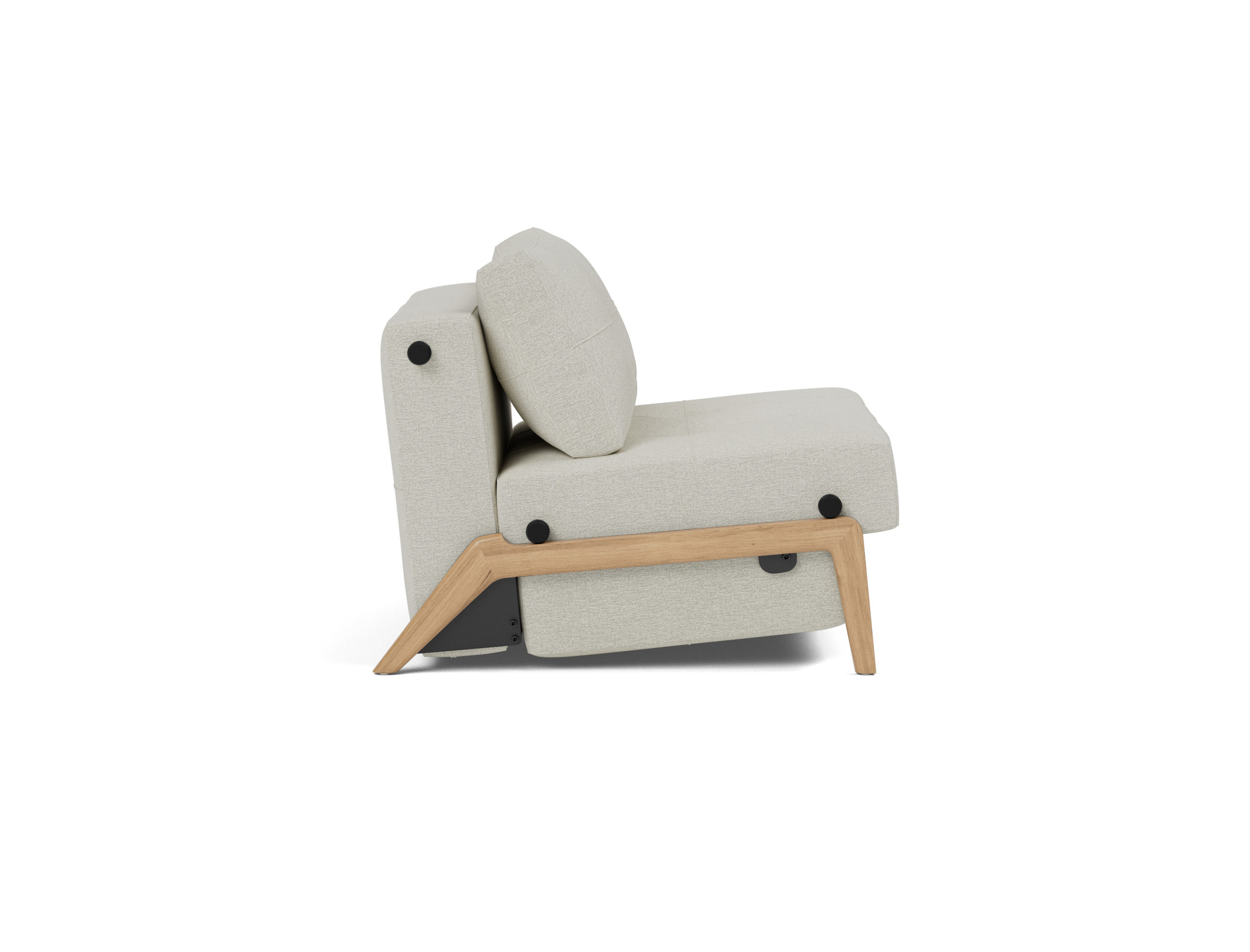 Schlafsessel Cubed 90 Flachgewebe Mixed Dance 527-Natural Beine Eiche