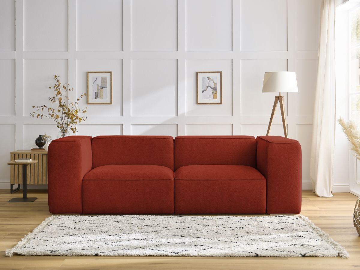 Bobochic Zephyr Sofa 2-Sitzer Strukturstoff Orange