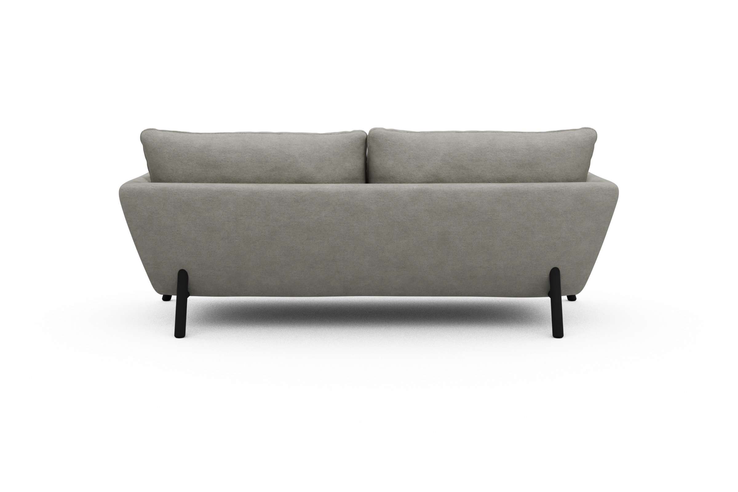 Sofa Emil 3-Sitzer Beinfarbe Eiche Schwarz Carreno-Moon-Stone-White