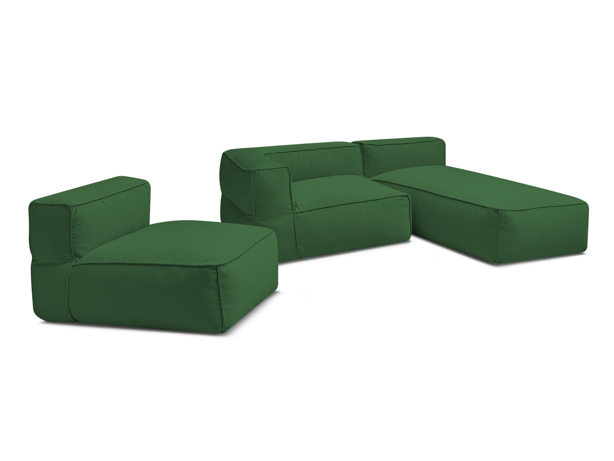 Bobochic Giulia Gartensofa 3-Sitzer 240 × 170 cm Stoff Grün