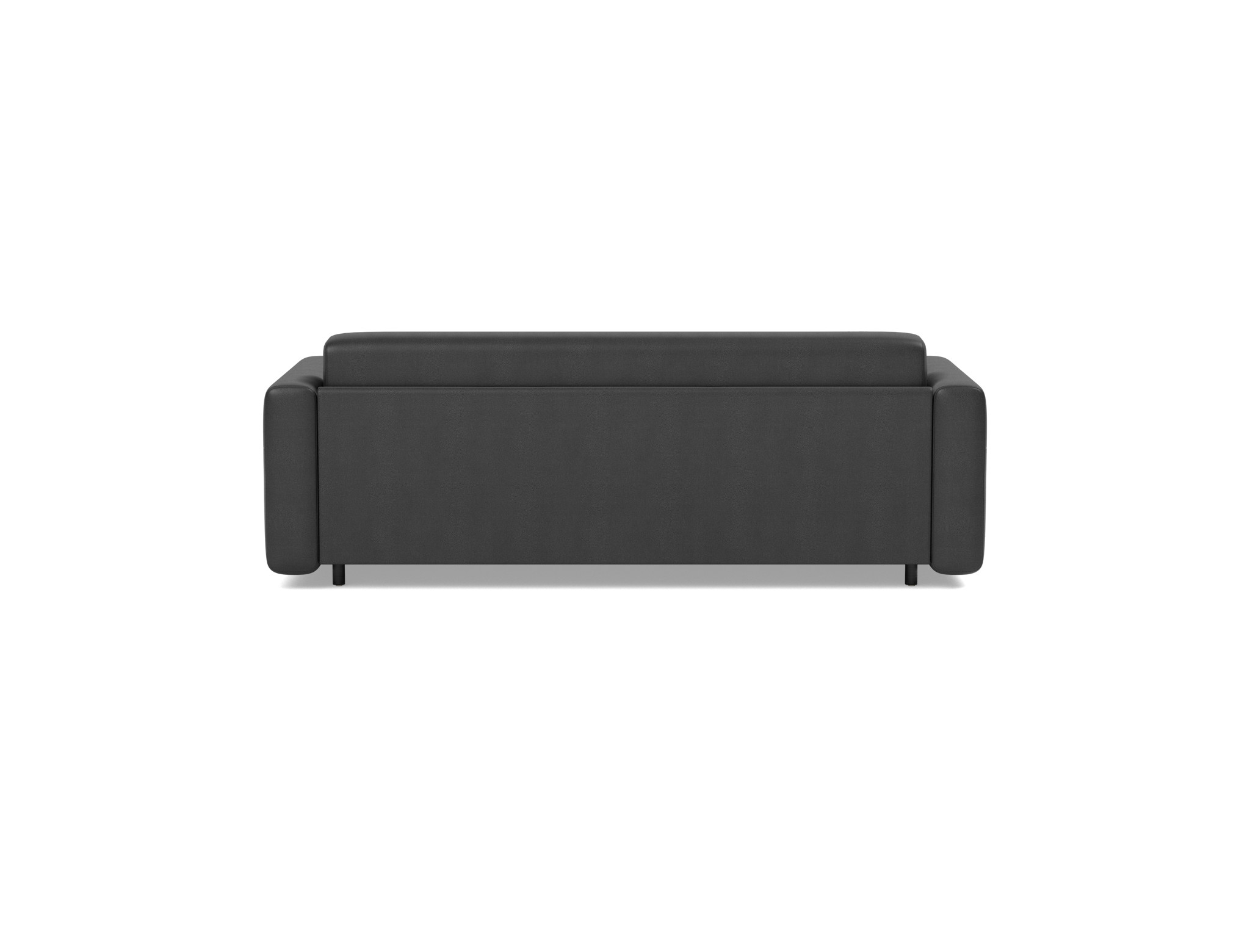 Schlafsofa Killian mit Memory-Matratze 160 Lederoptik Faunal 550-Black