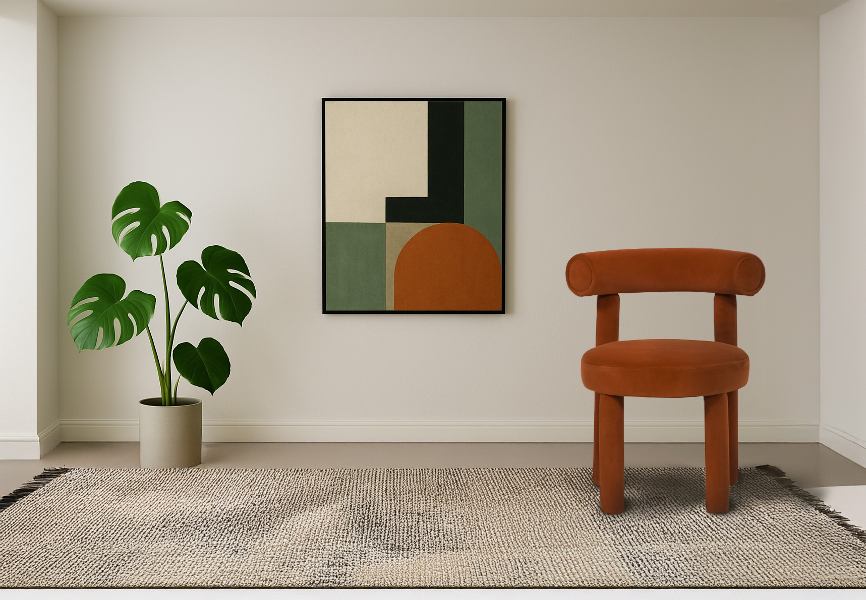Livin Hill Polsterstuhl Leith 62 × 58 × 80 cm Gebrannte Siena
