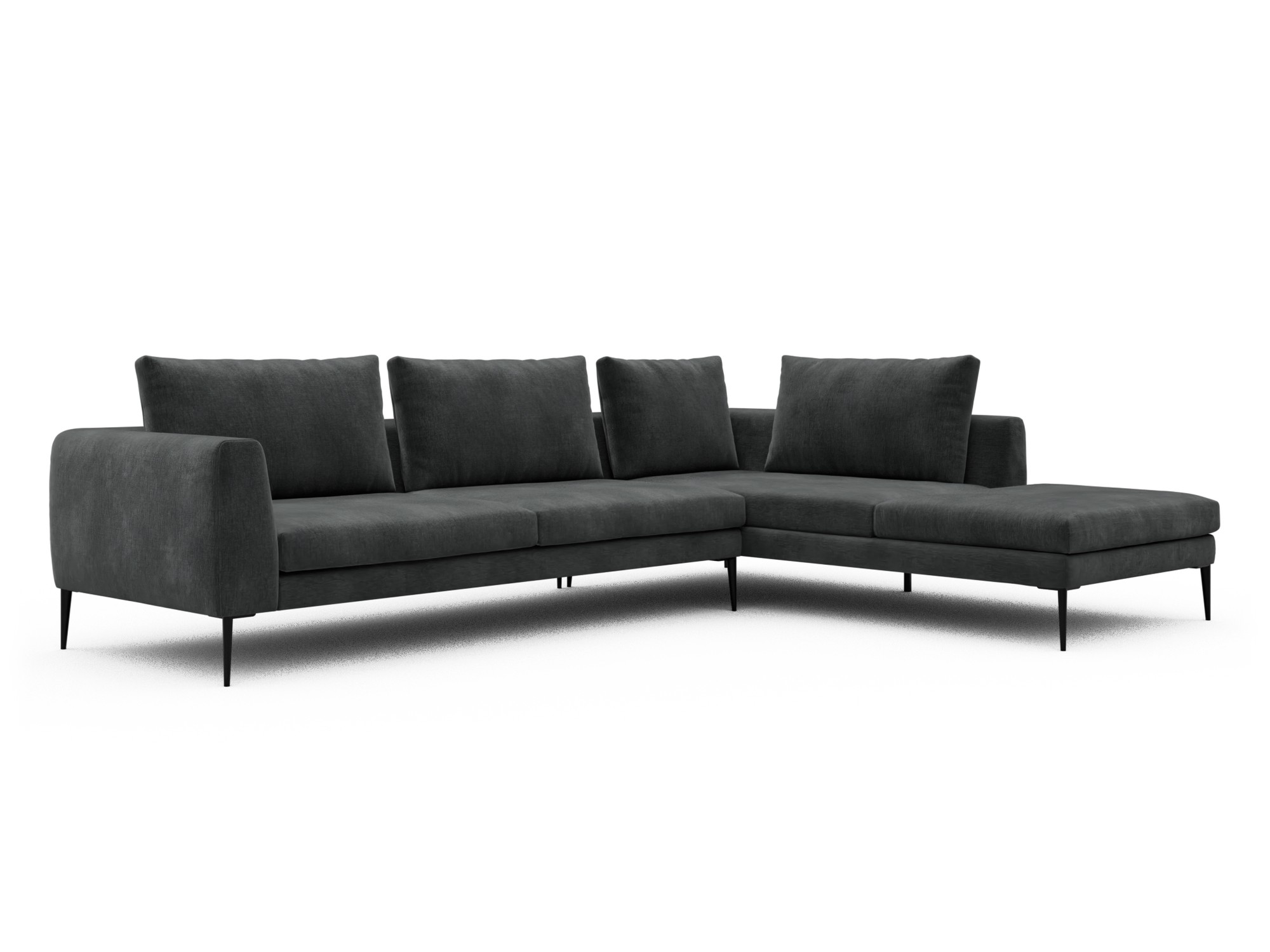 Skandi Home Ecksofa Paul Relax-Ecke rechts mit 3-Sitzer Smooth-Deep-Warm-Grey moebelfaktor