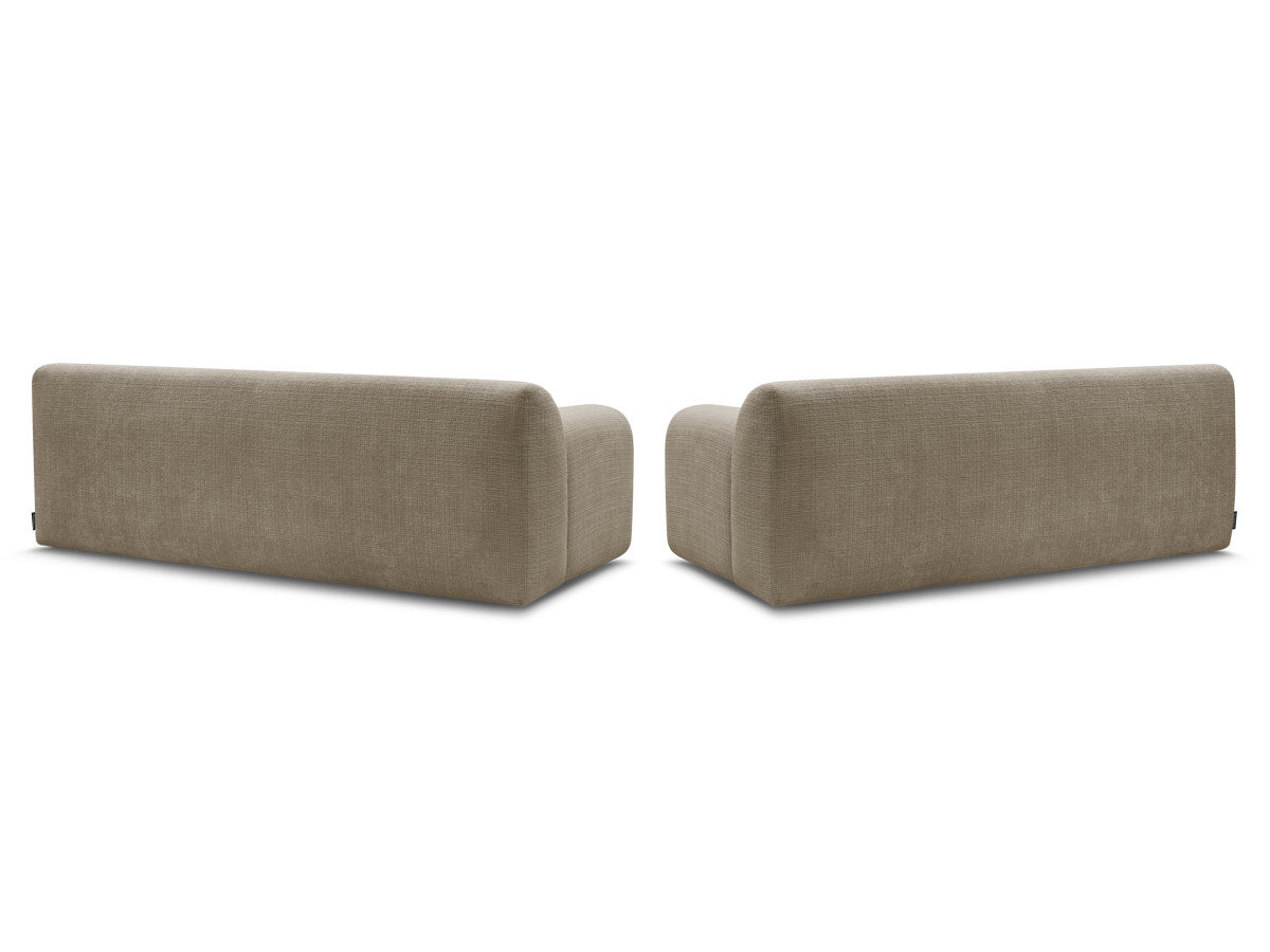Bobochic Melisse Sofa 5-Sitzer Strukturstoff Taupe
