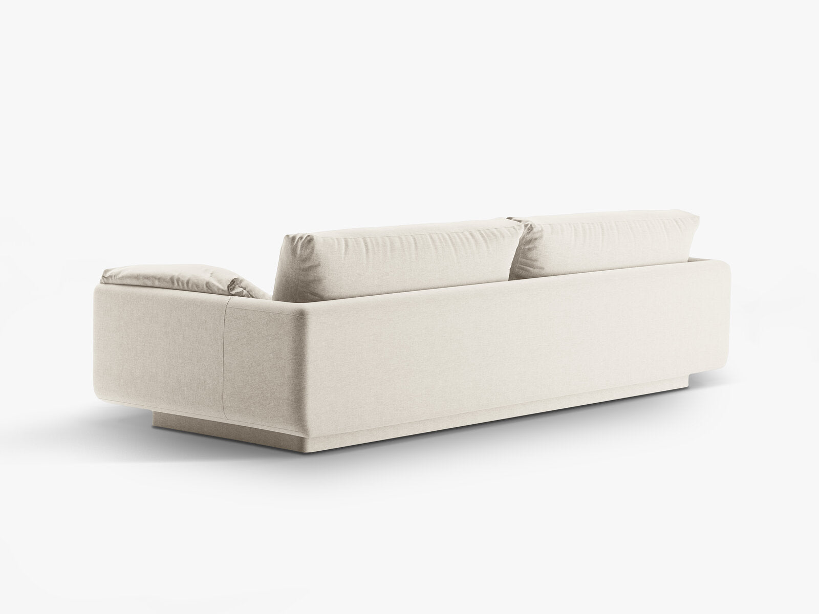 Micadoni Sofa Torino 4-Sitzer Strukturierter Stoff Elfenbein
