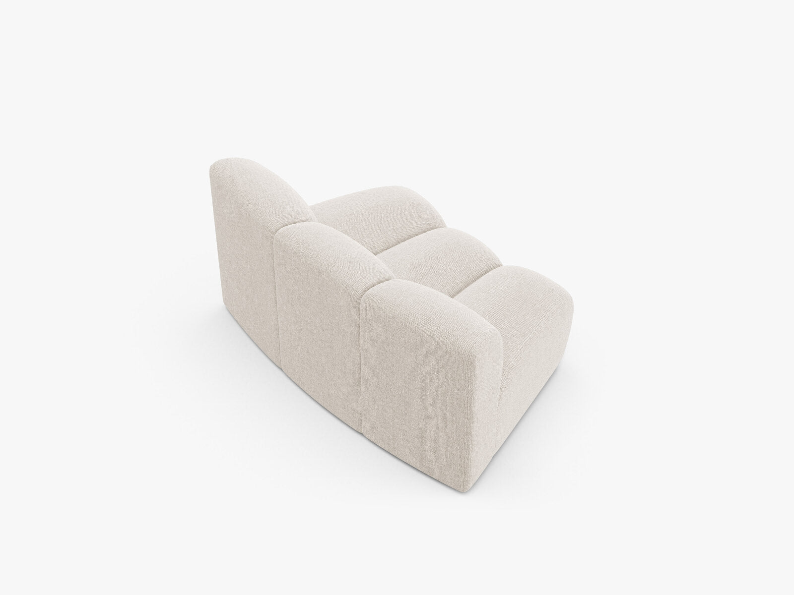 Micadoni Modul Armlos Lupine 1-Sitzer Large Chenille Eden Helles Beige