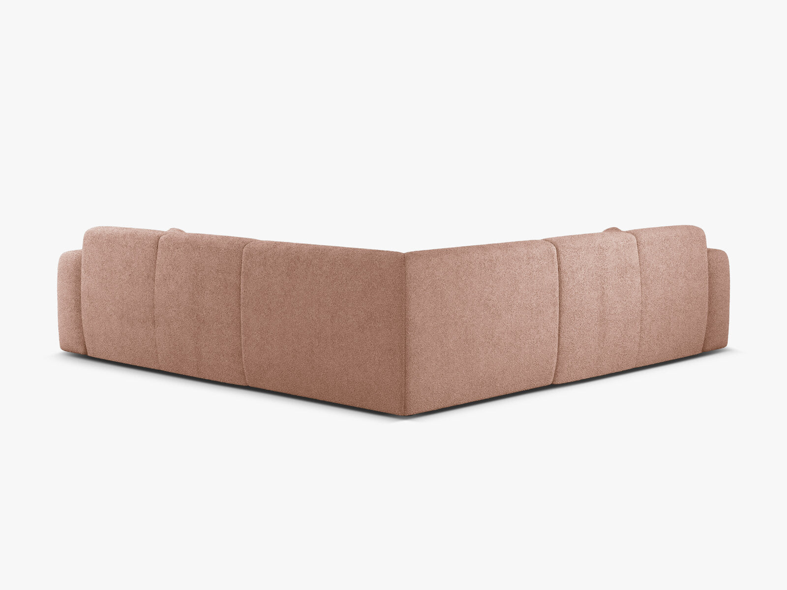 Micadoni Ecksofa Molino 5-Sitzer Boucle Baloo Puderrosa